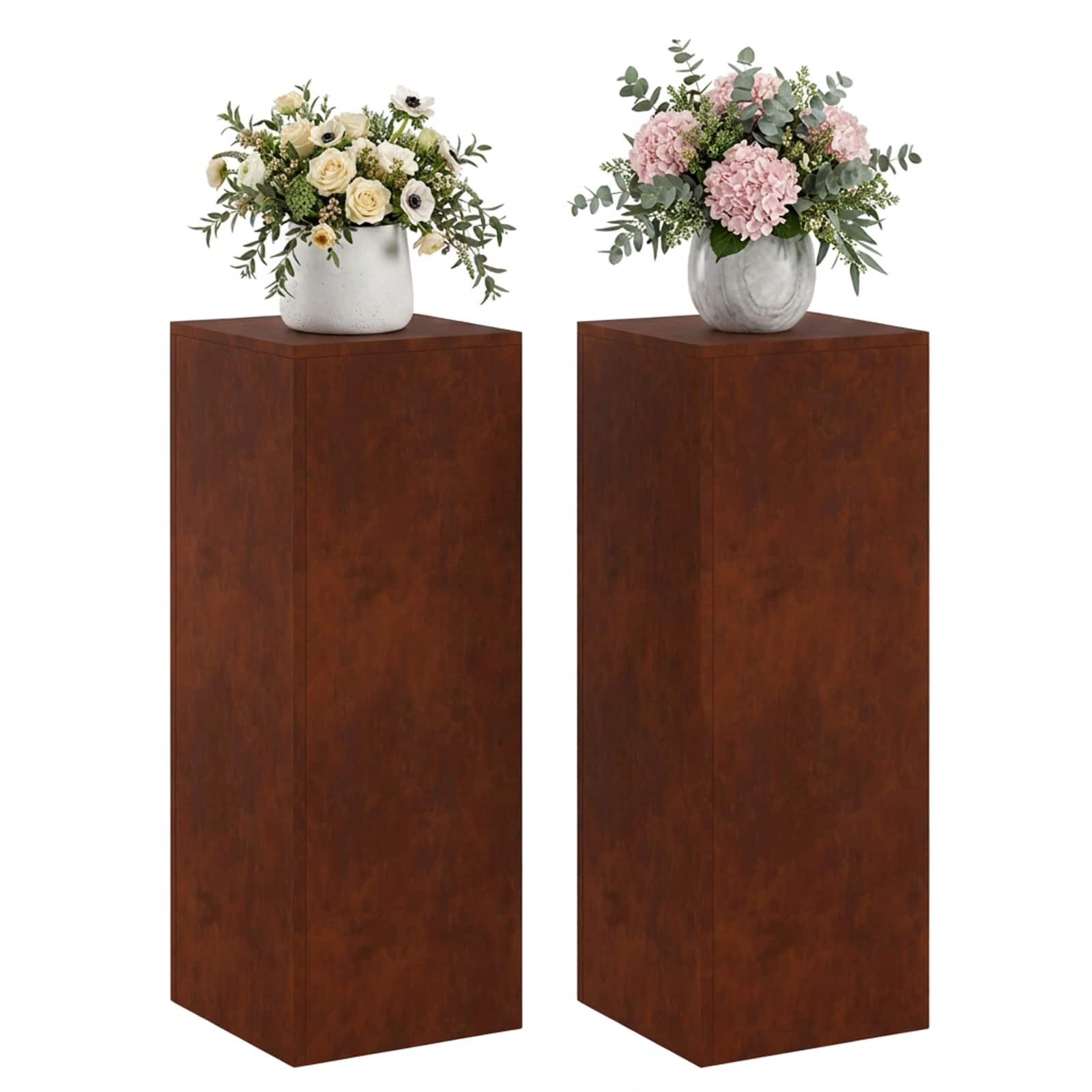 Taimede alus 2 pcs Rooste 30 x 30 x 80 cm Ilmastikukindel teras