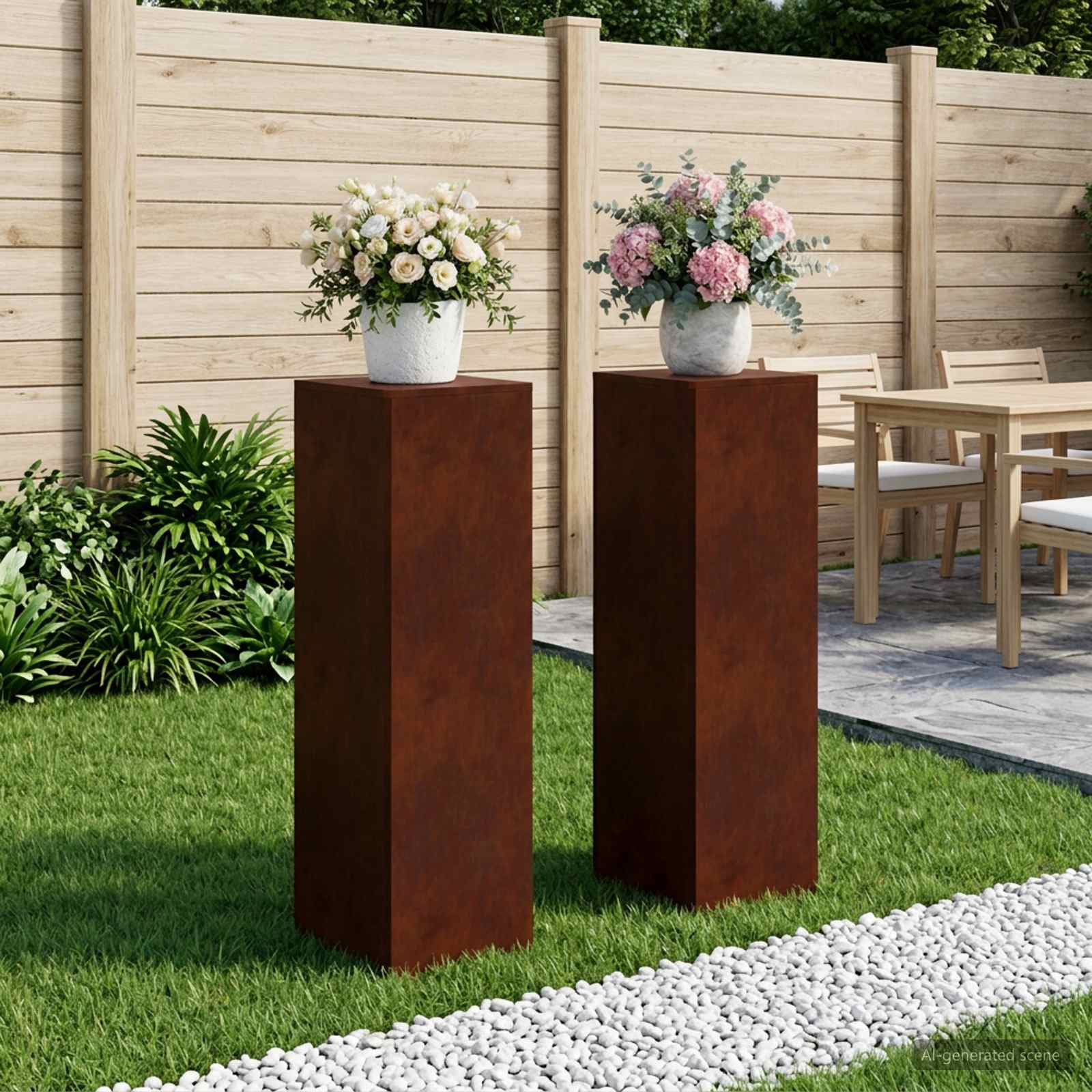 Taimede alus 2 pcs Rooste 30 x 30 x 100 cm