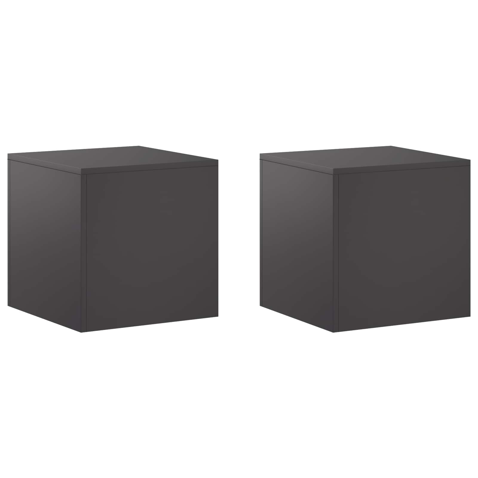 Taimede alus 2 pcs Must 40 x 40 x 40 cm Teras