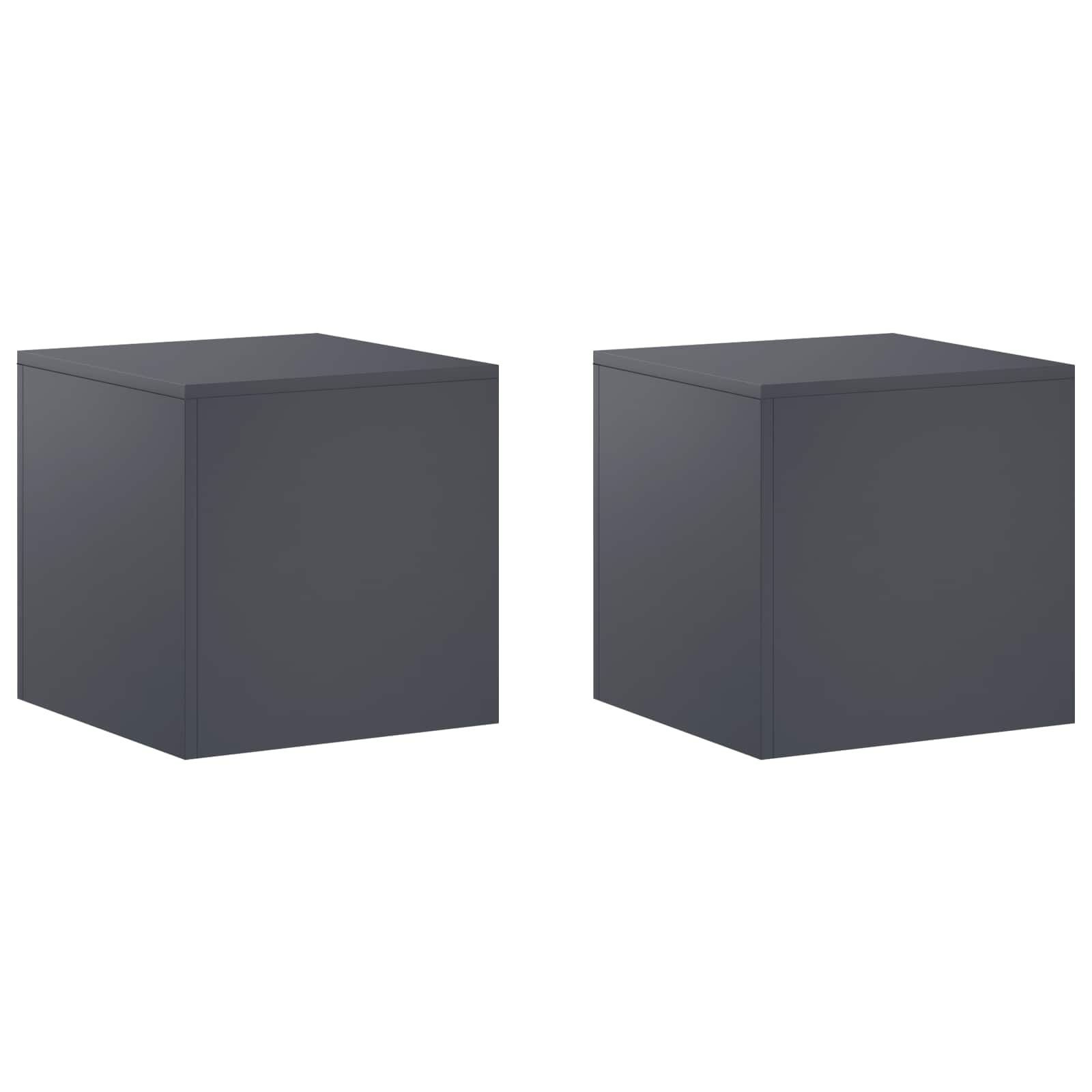 Taimede alus 2 pcs Antratsiit 40 x 40 x 40 cm Tsingitud teras