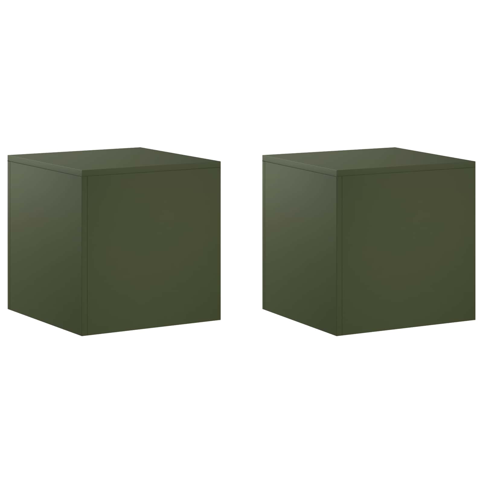 Taimede alus 2 pcs Oliiviroheline 40 x 40 x 40 cm Teras