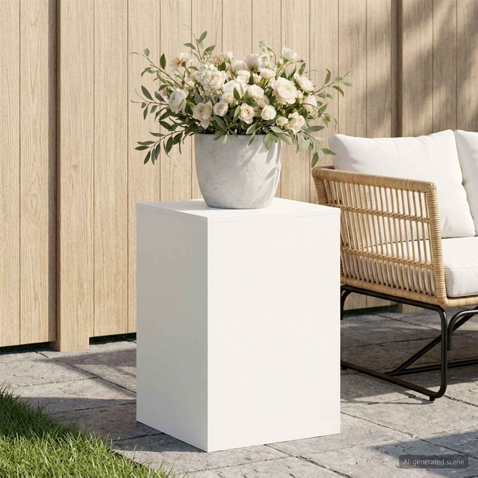 Taimede alus Valge 40 x 40 x 60 cm Teras