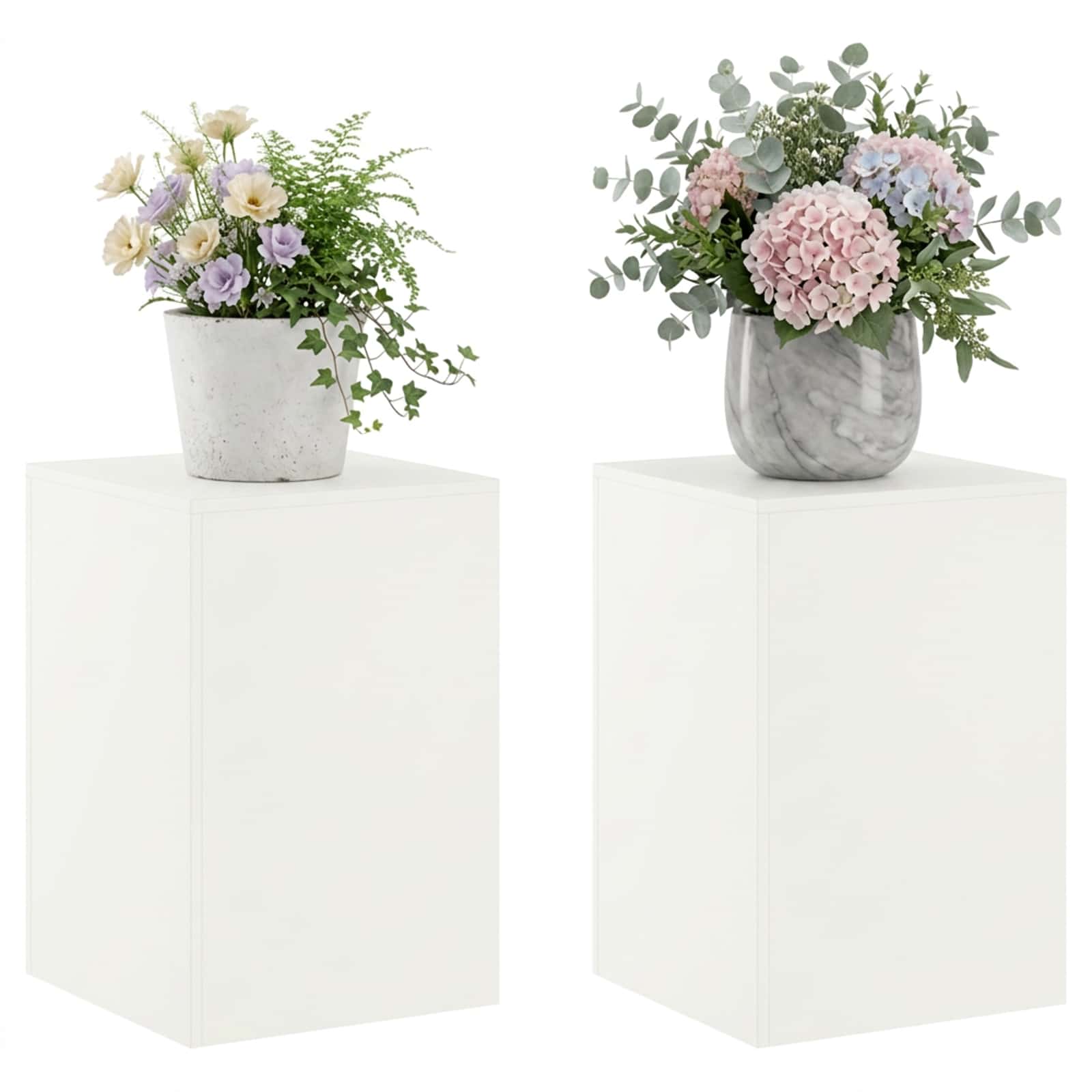 Taimede alus 2 pcs Valge 40 x 40 x 60 cm Teras