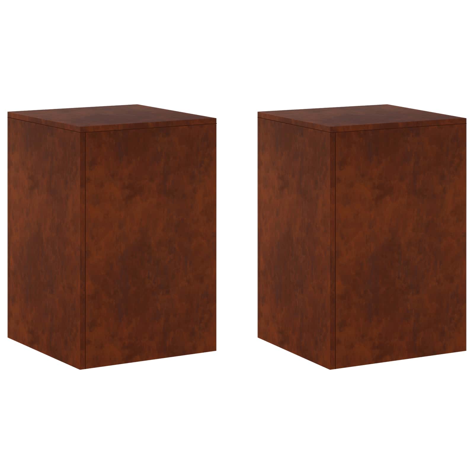 Taimede alus 2 pcs Rooste 40 x 40 x 60 cm Ilmastikukindel teras