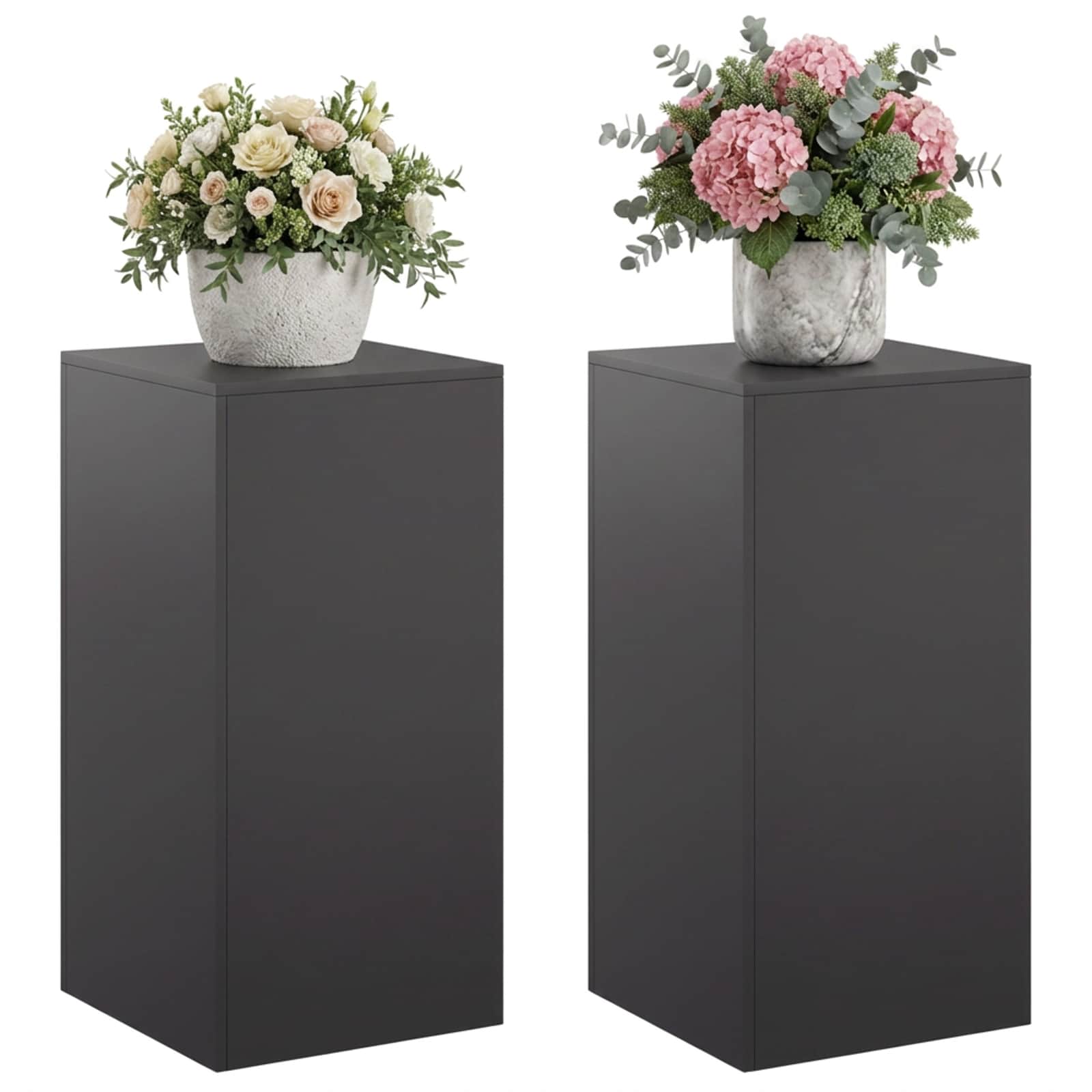 Taimede alus 2 pcs Must 40 x 40 x 80 cm Teras