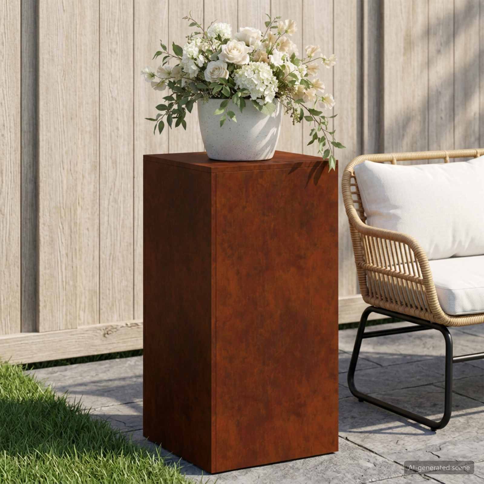 Taimede alus Rooste 40 x 40 x 80 cm Ilmastikukindel teras