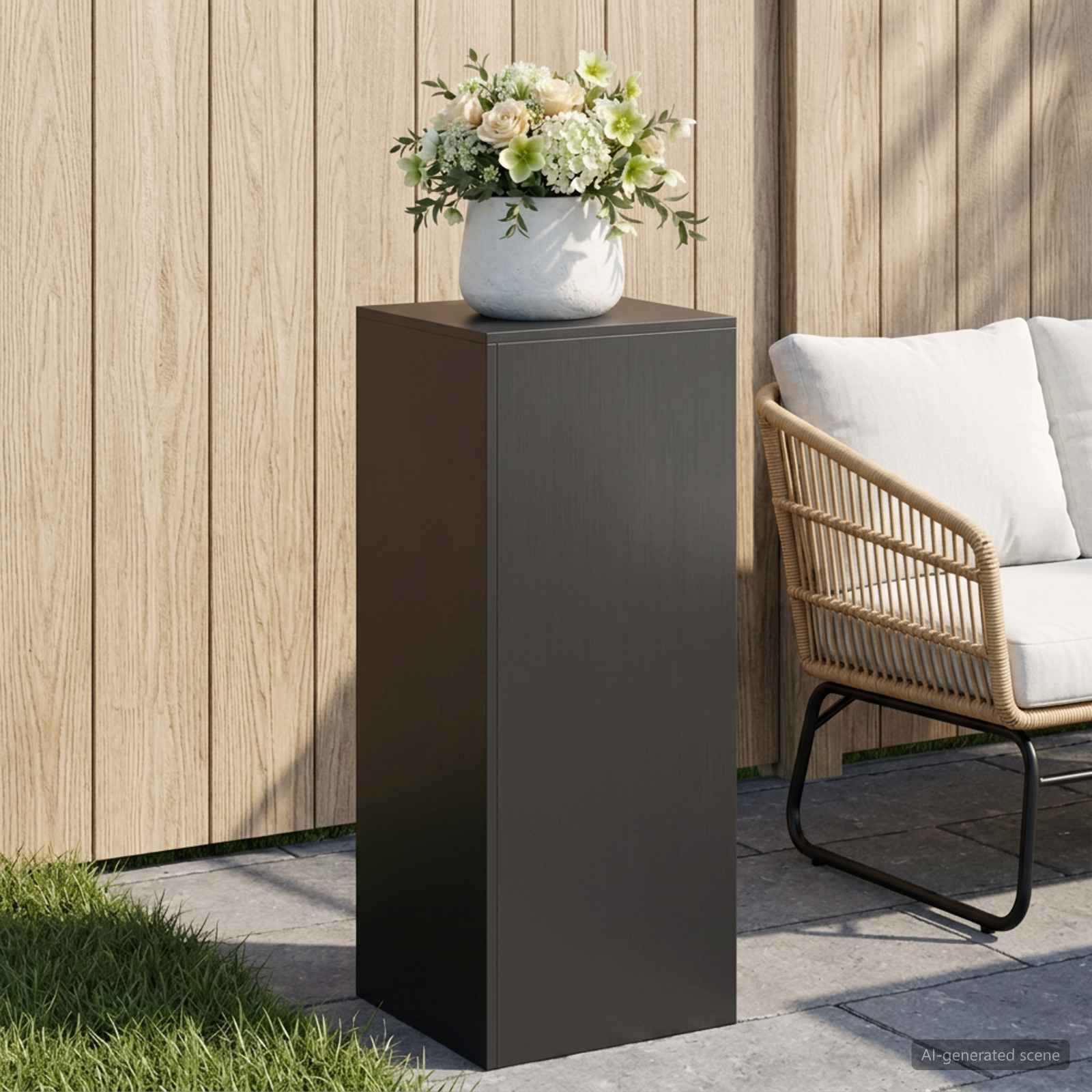Taimede alus Must 40 x 40 x 100 cm Teras