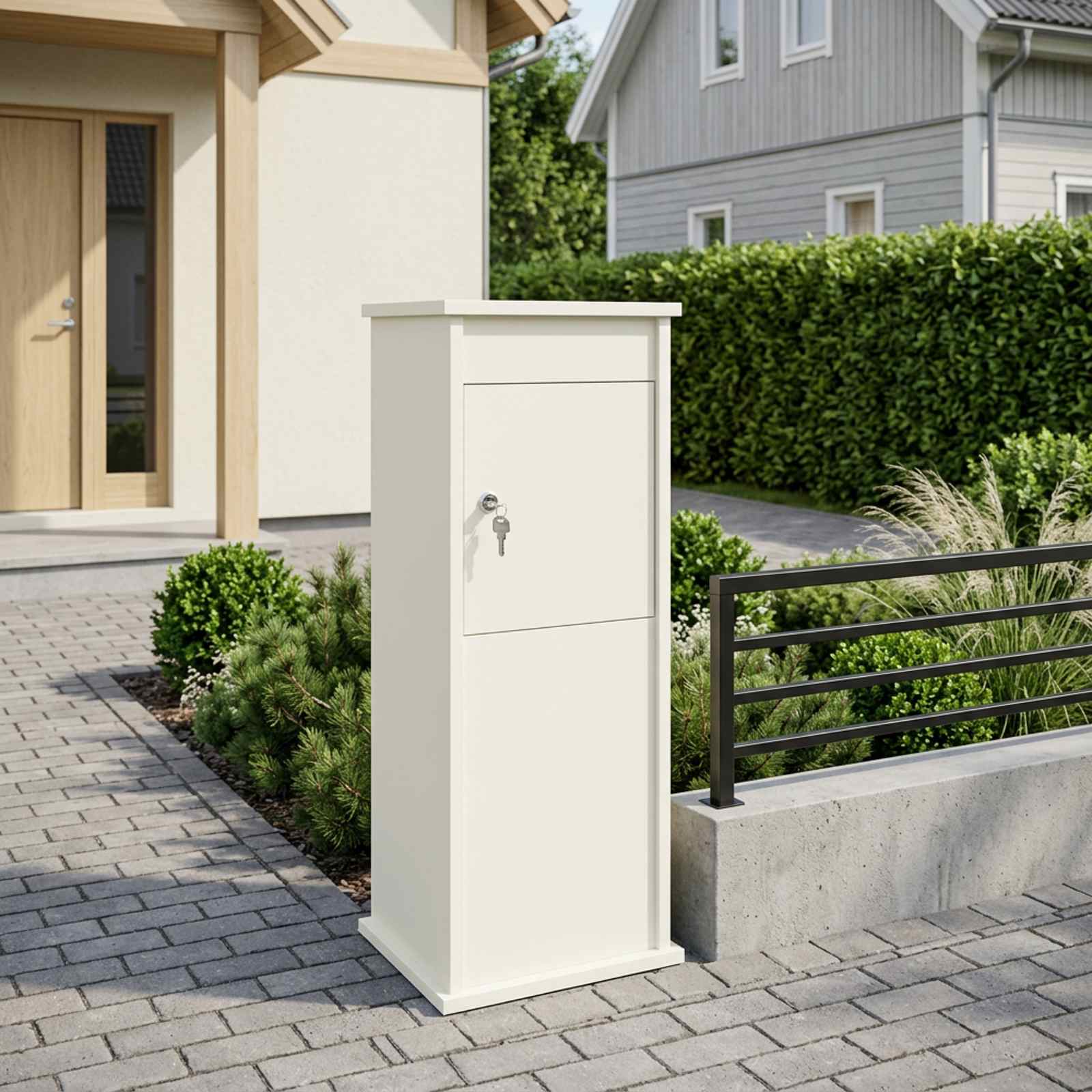 Postkast Valge 40 x 40 x 100 cm Teras