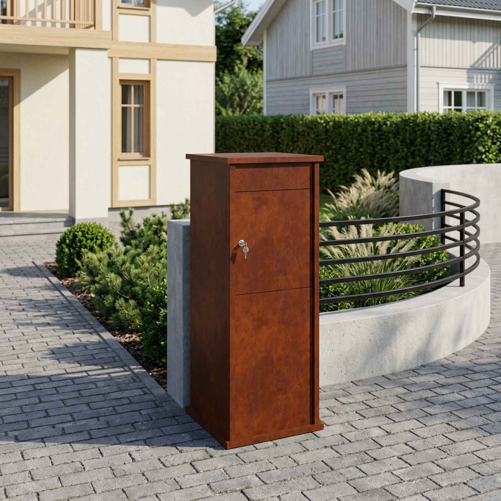 Postkast Rooste 40 x 40 x 100 cm Ilmastikukindel teras