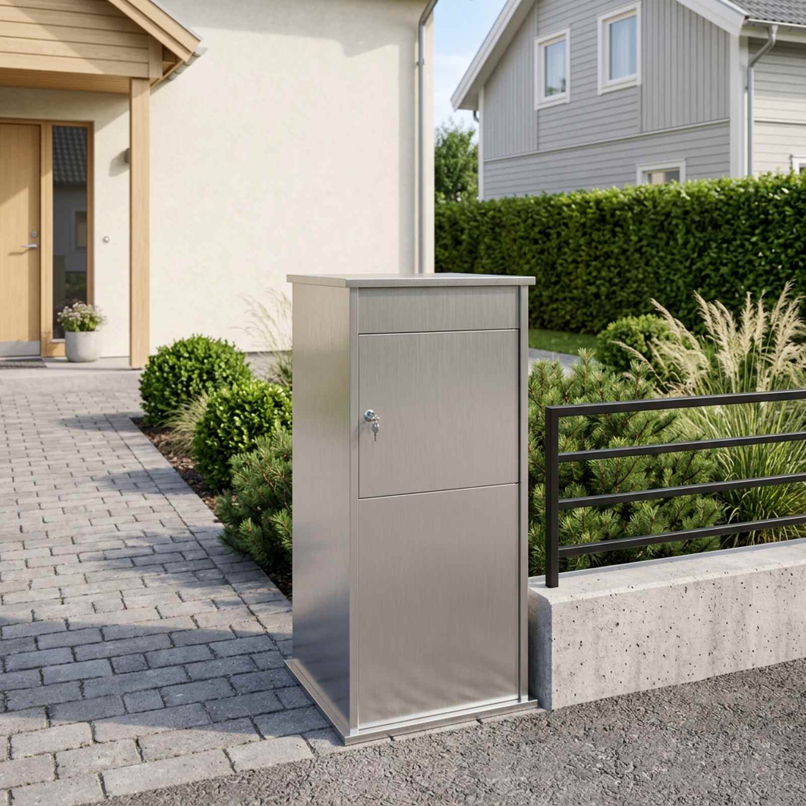 Postkast Hõbedane 50 x 52 x 100 cm Roostevaba teras