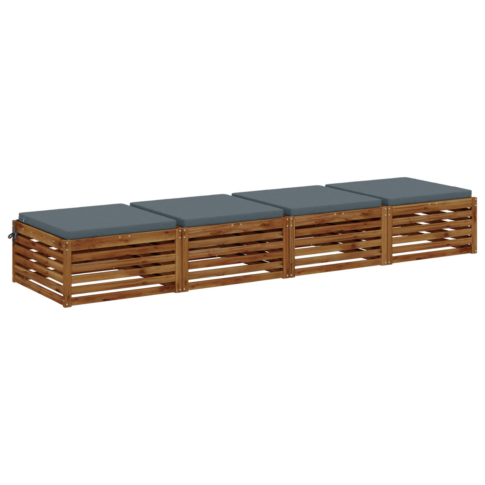 Istumispatjad SOEST 4 tk 100% Polüester Sinine 60 x 60 x 5 cm