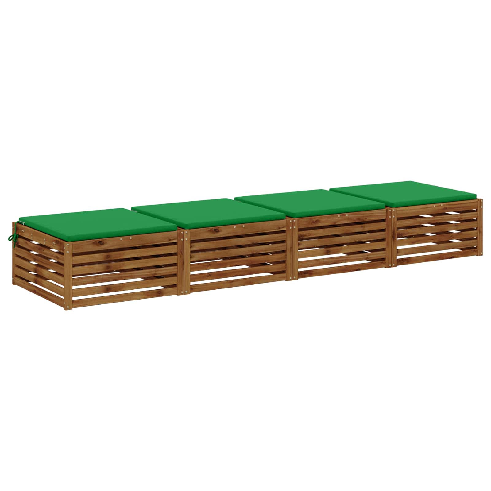 Istumispatjad SOEST 4 tk 100% Polüester Roheline 70 x 70 x 3 cm