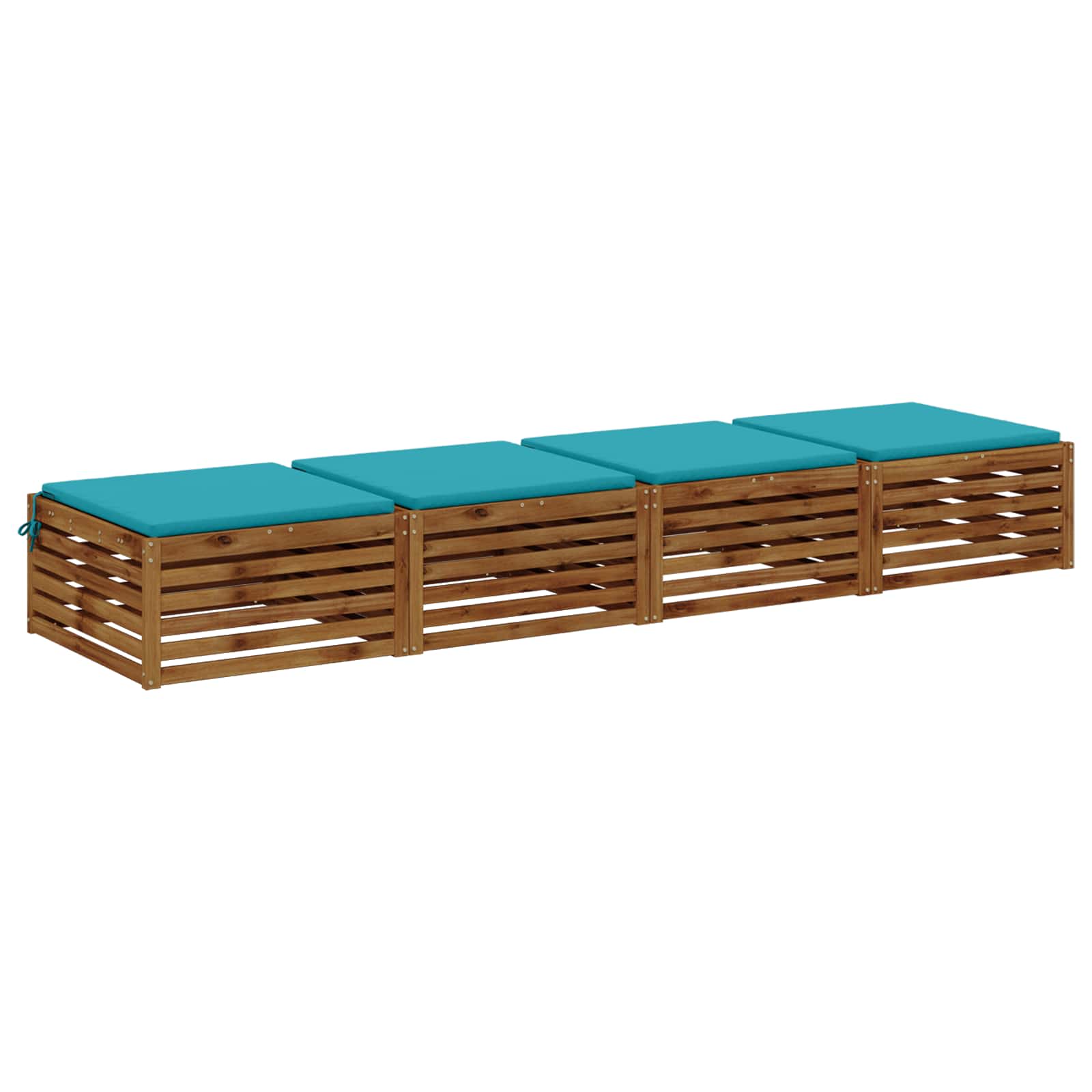 Istumispatjad SOEST 4 tk 100% Polüester Türkiis 70 x 70 x 3 cm