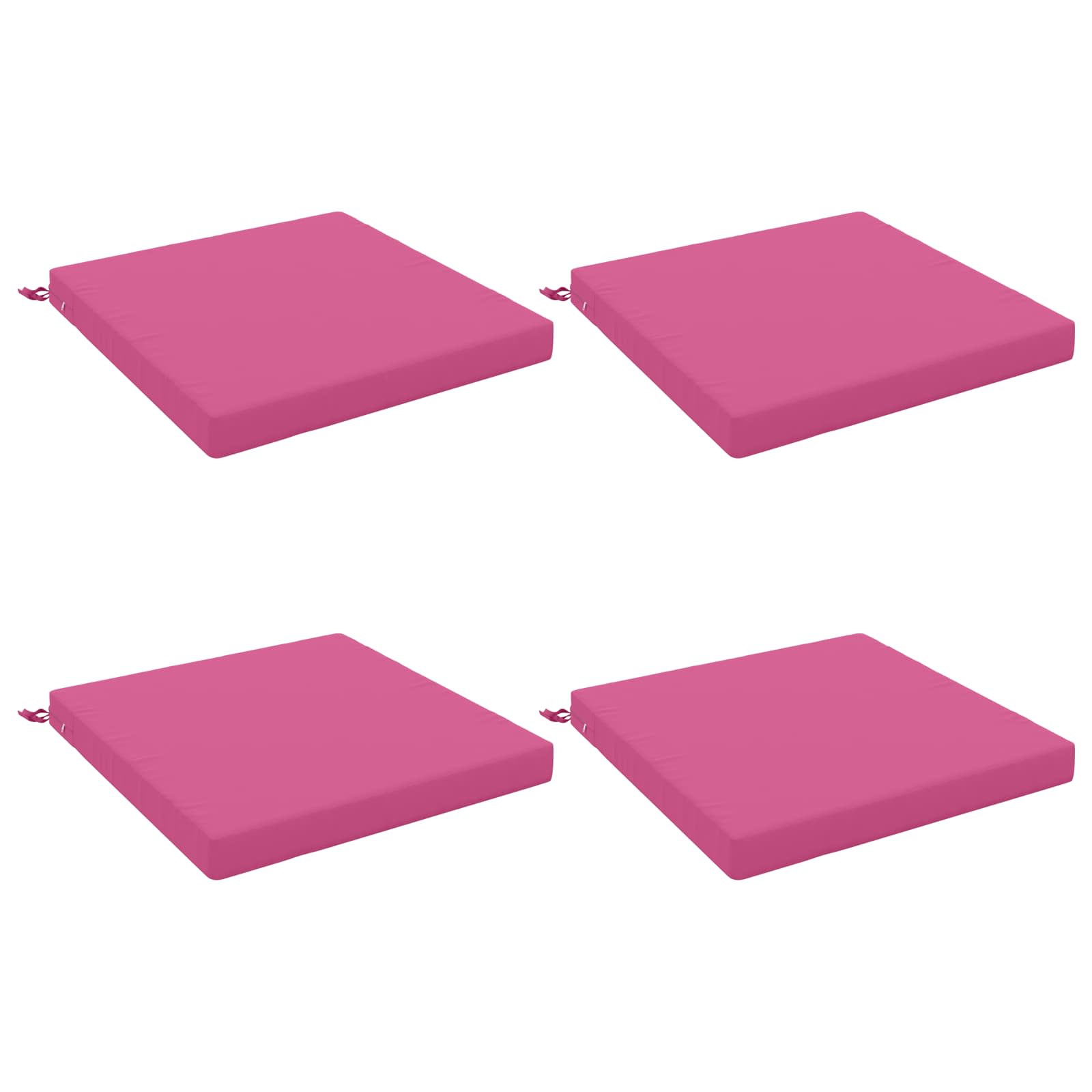 Istumispatjad SOEST 4 tk 100% Polüester Roosa 70 x 70 x 7 cm