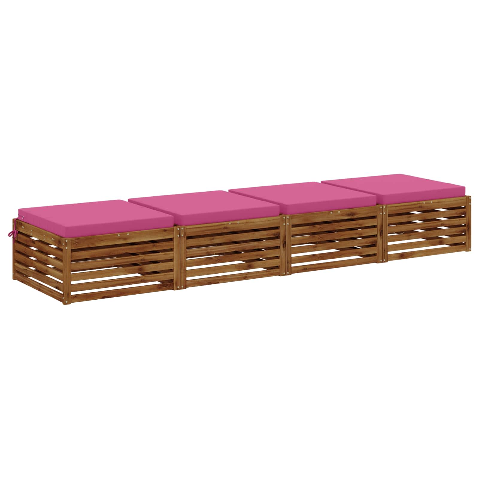 Istumispatjad SOEST 4 tk 100% Polüester Roosa 70 x 70 x 7 cm
