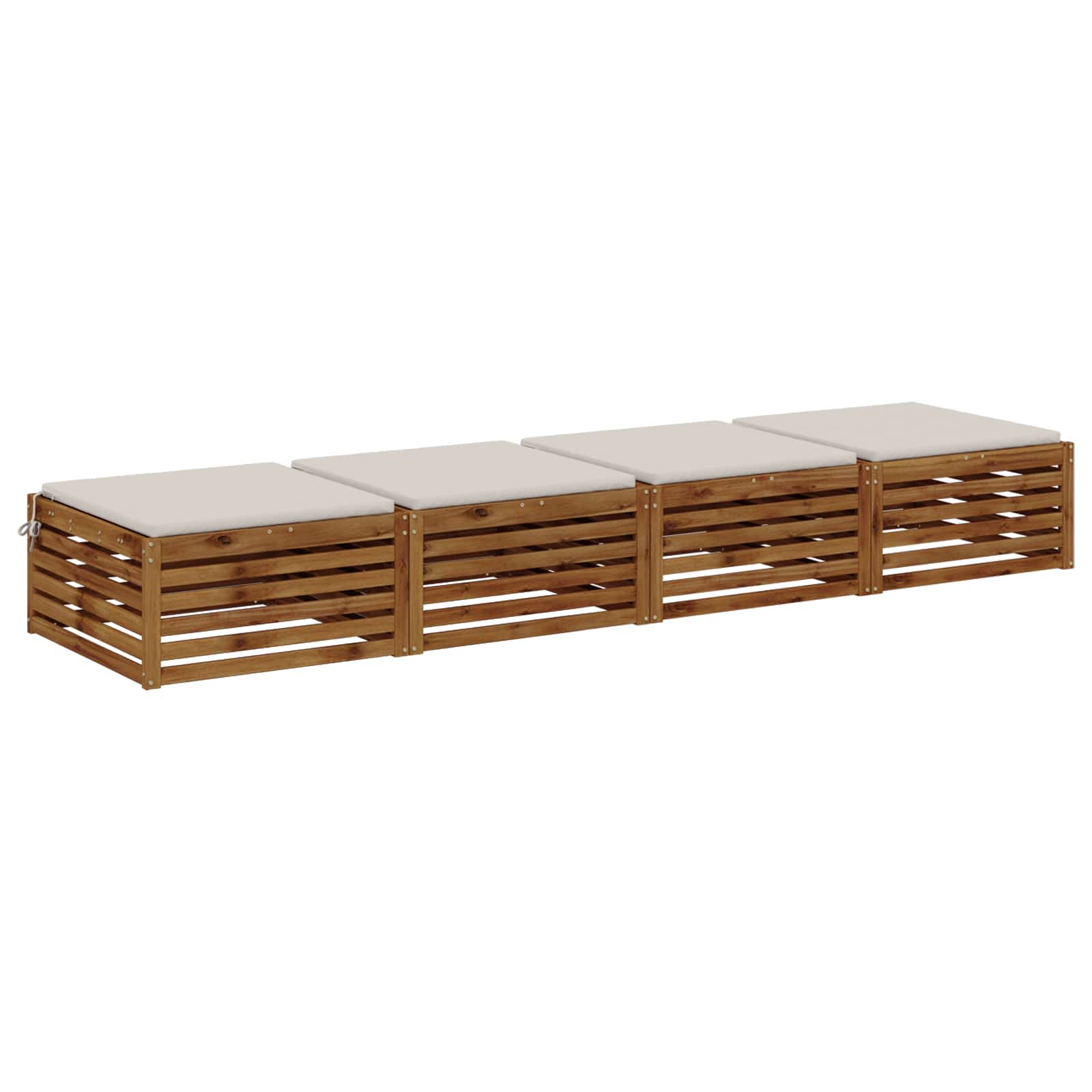 Istumispatjad SOEST 4 tk 100% Polüester Valge 80 x 80 x 3 cm