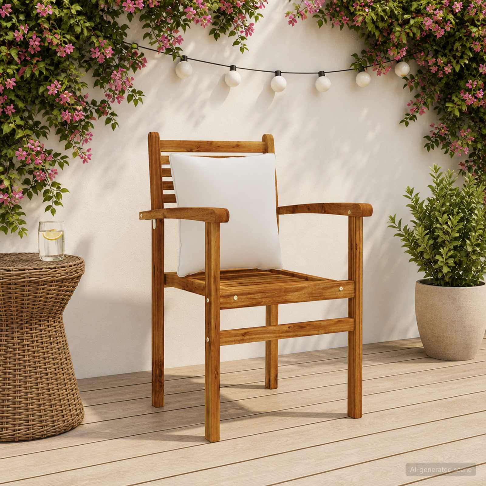 Seljapadi PUTTEN 4 tk 100% Polüester Valge 40 x 40 x 15 cm