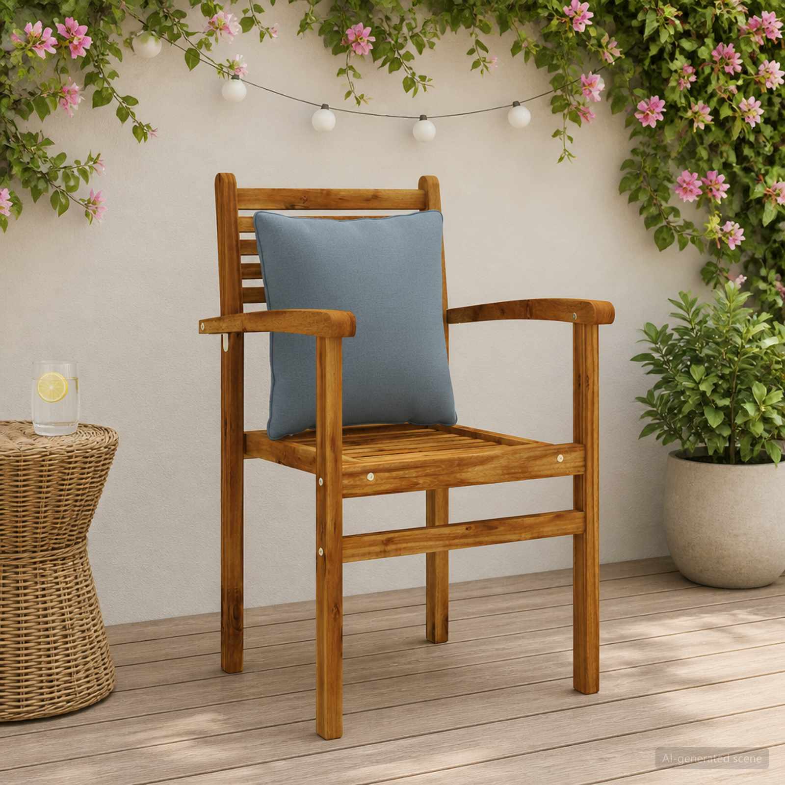 Seljapadi PUTTEN 4 tk 100% Polüester Sinine 40 x 40 x 15 cm