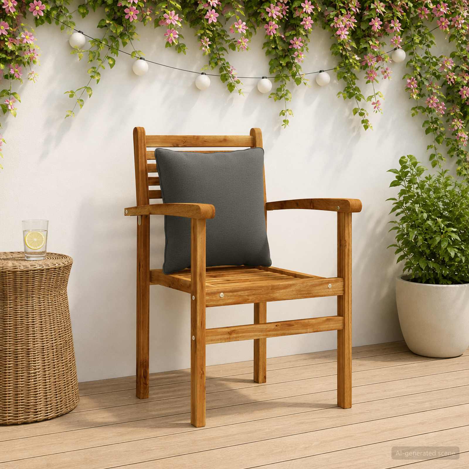 Seljapadi PUTTEN 4 tk 100% Polüester Antratsiit 40 x 40 x 15 cm