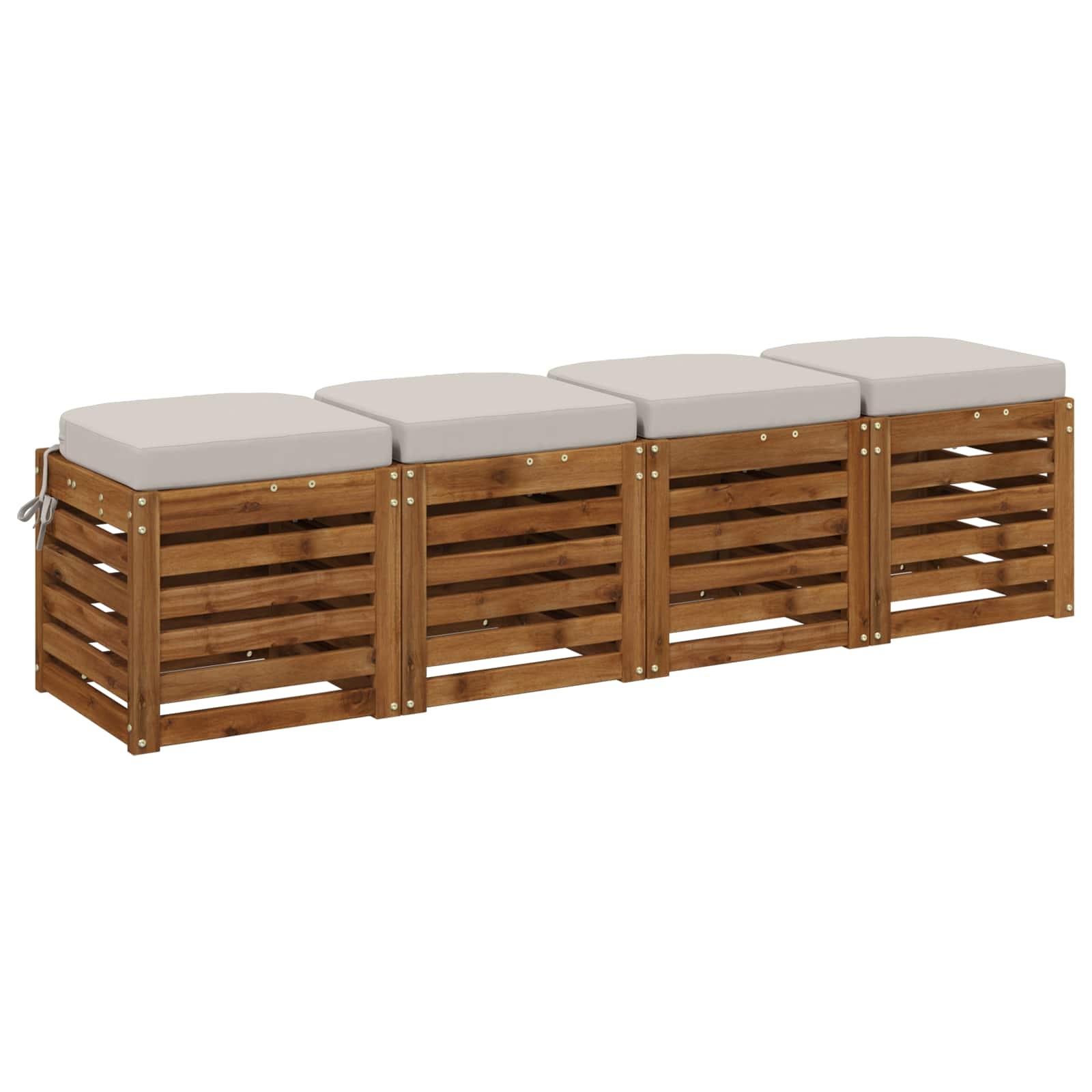 4-osaline istepadjade komplekt SOEST 4 tk 100% Polüester Valge