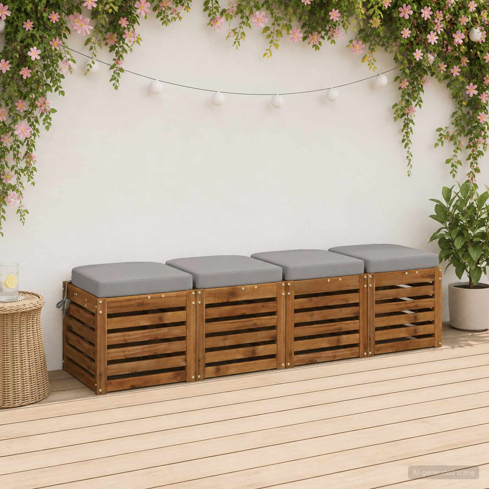 4-osalised istepad SOEST 4 tk 100% Polüester Hall