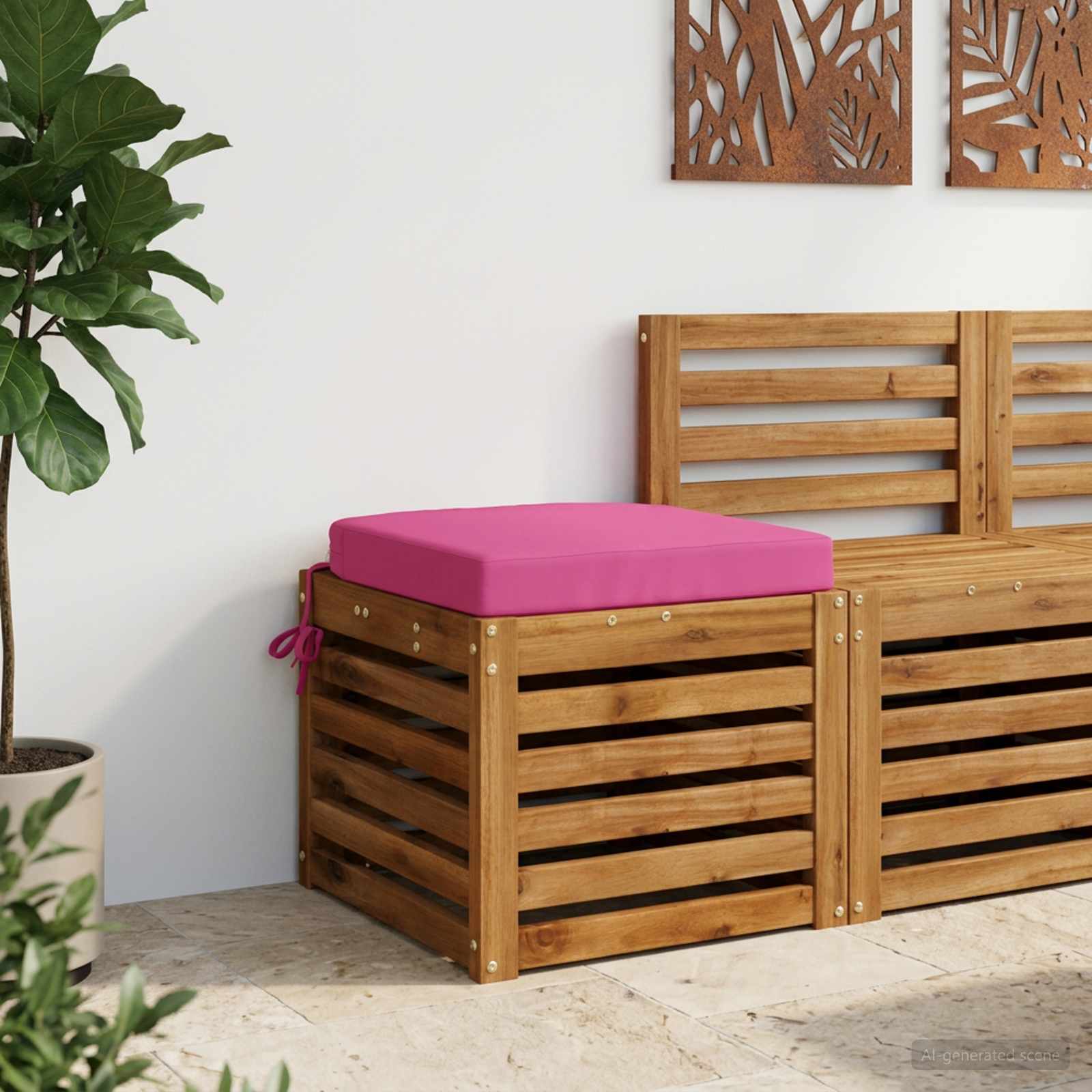 1-osaline istepadi SOEST 100% Polüester Roosa 40 x 40 x 7 cm