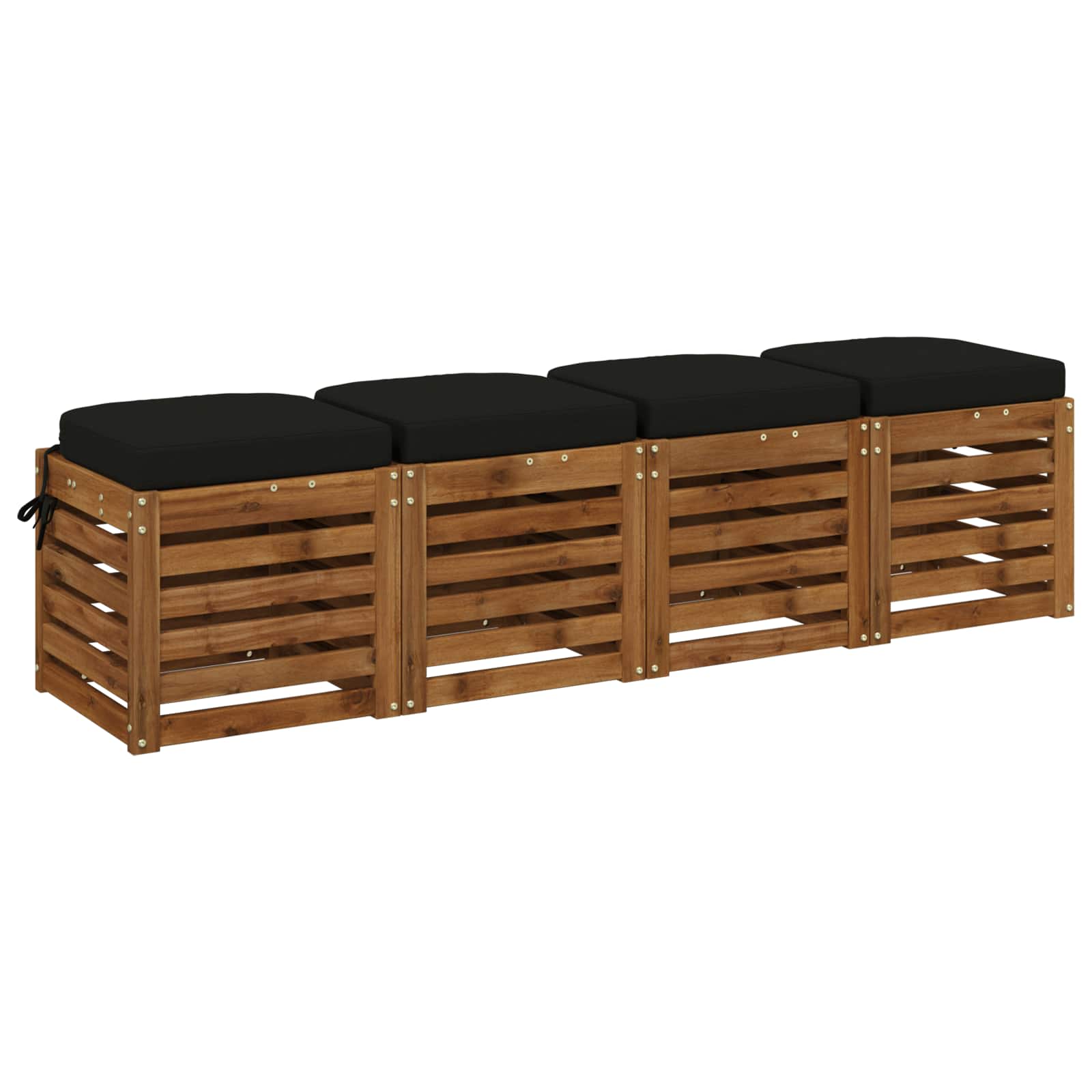 4-osaline istepadjade komplekt SOEST 4 tk 100% Polüester Must