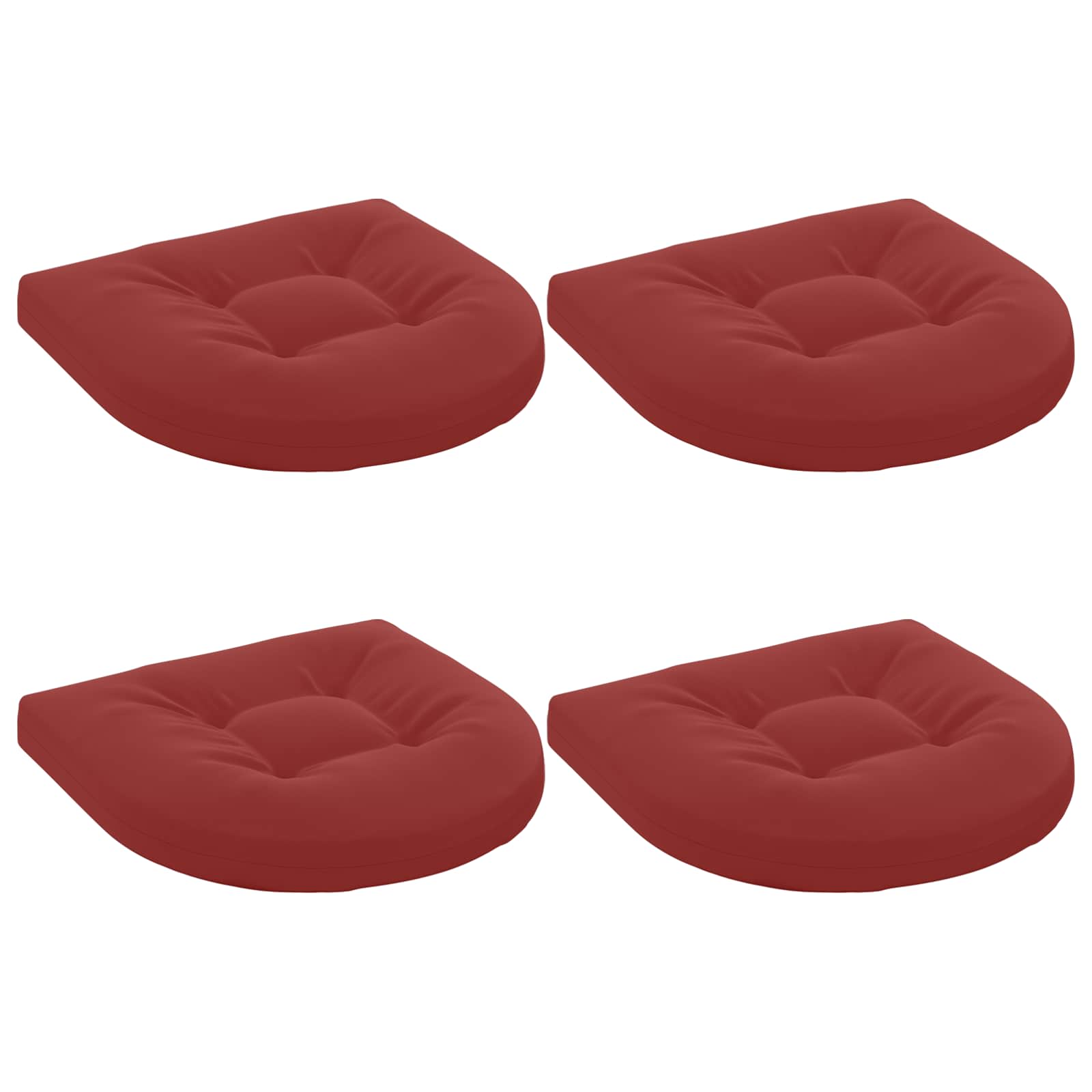 4-osalised istepad 4 tk 100% Polüester Veinpunane