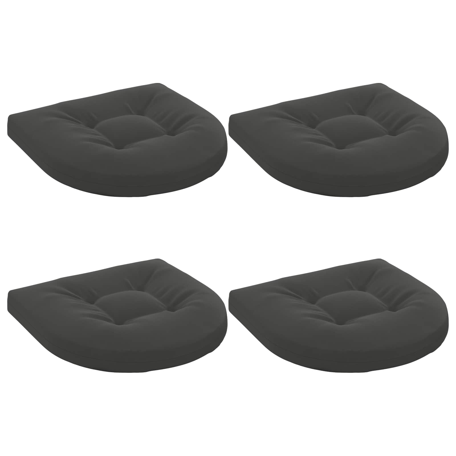 4-osalised istepad 4 tk 100% Polüester Antratsiit