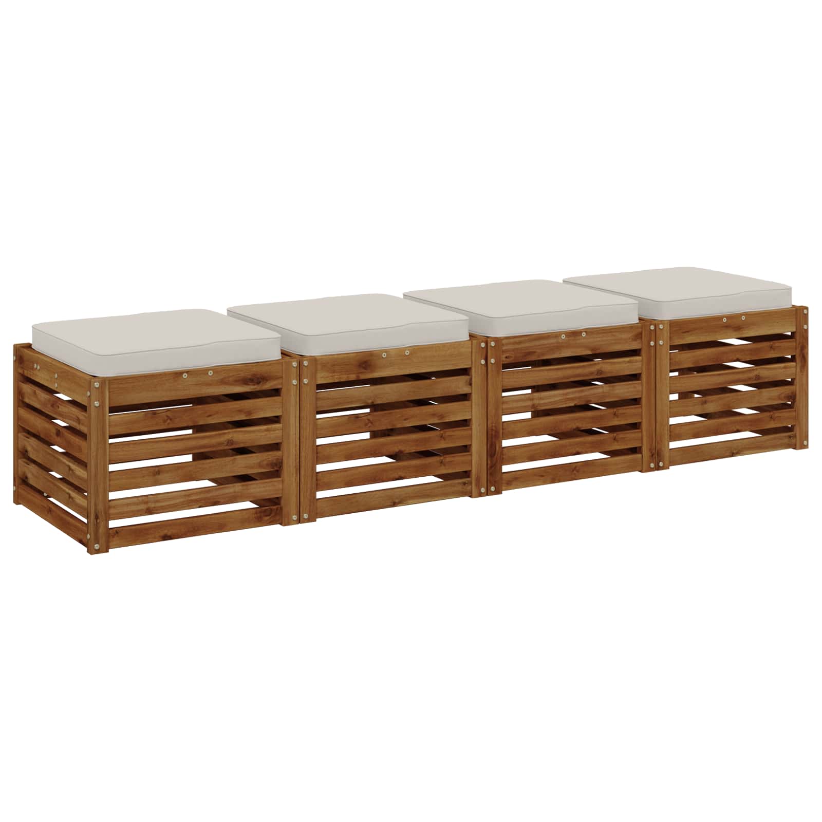 4-osalised istepad VUGHT 4 tk 100% Polüester Valge