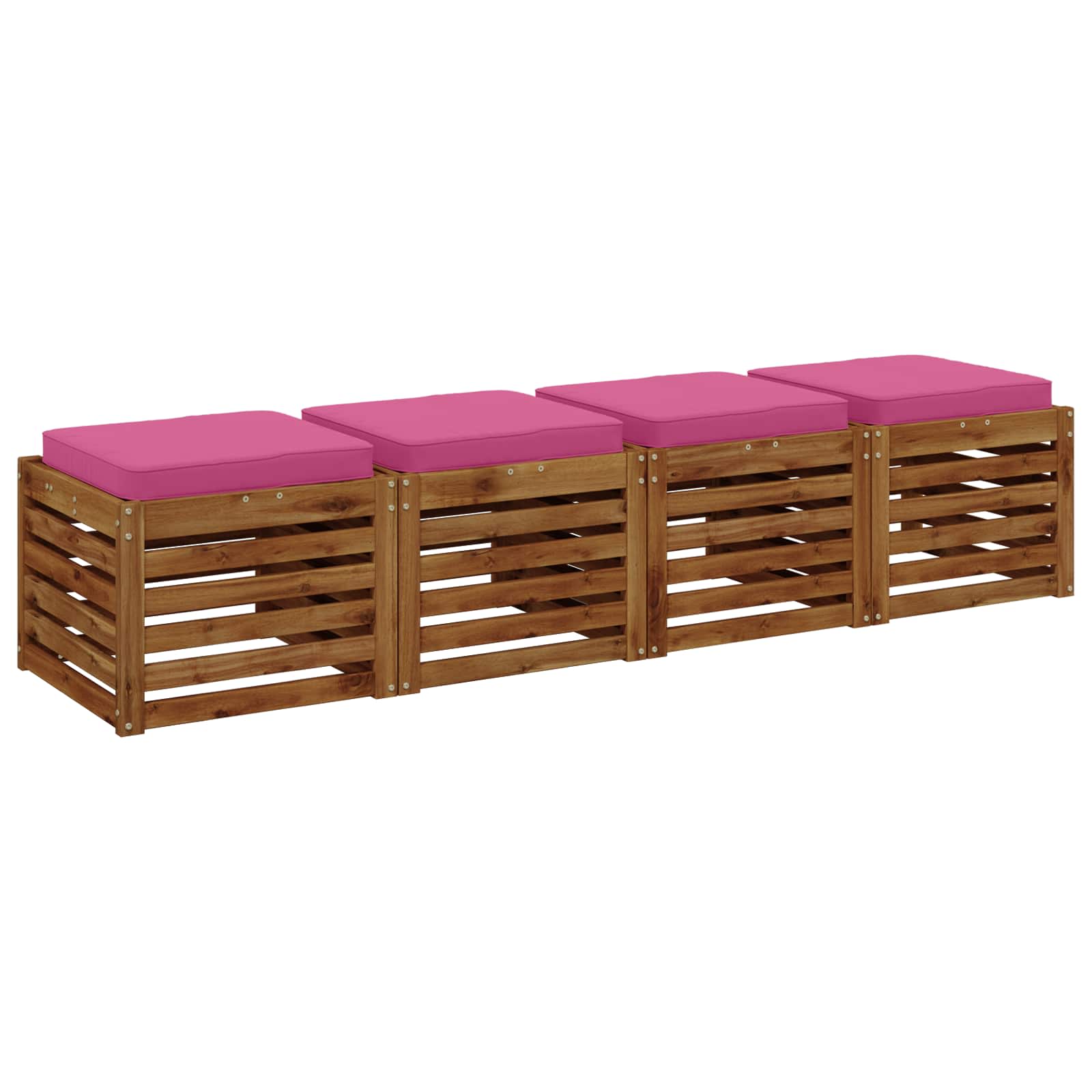 4-osalised istepad VUGHT 4 tk 100% Polüester Roosa