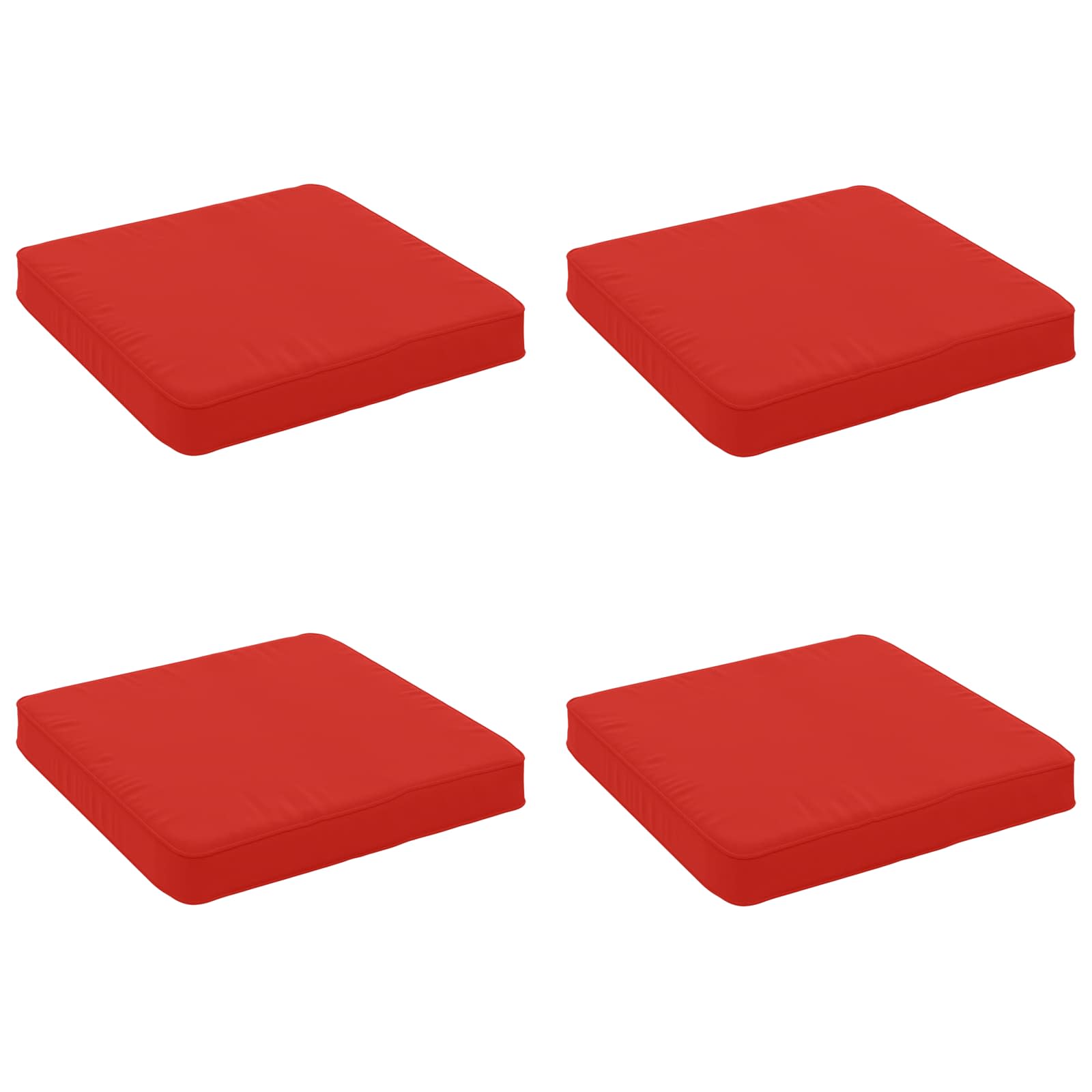 4-osalised istepad VUGHT 4 tk 100% Polüester Punane