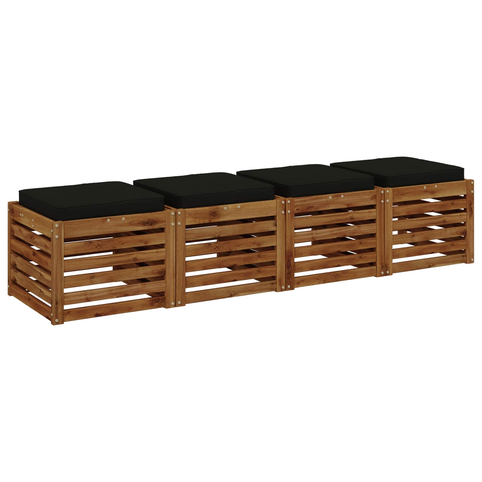 4-osalised istepad VUGHT 4 tk 100% Polüester Must