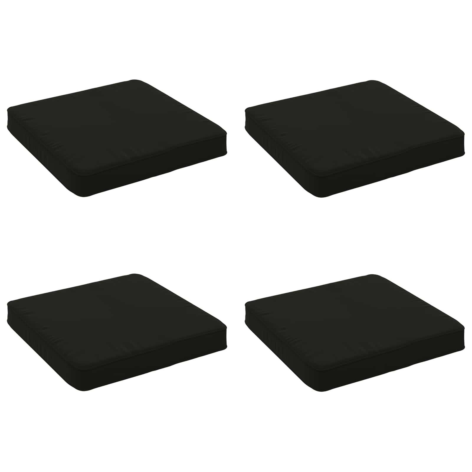 4-osalised istepad VUGHT 4 tk 100% Polüester Must