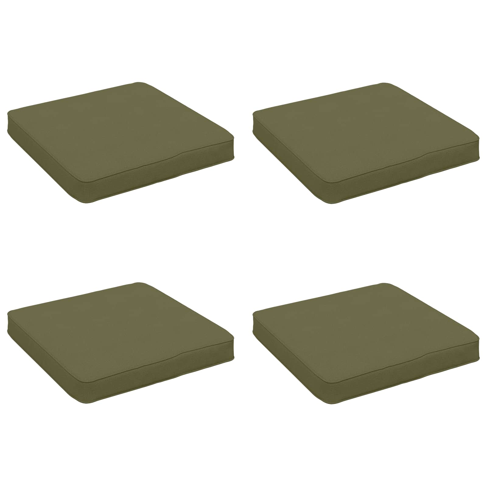 4-osalised istepad VUGHT 4 tk 100% Polüester Oliiviroheline