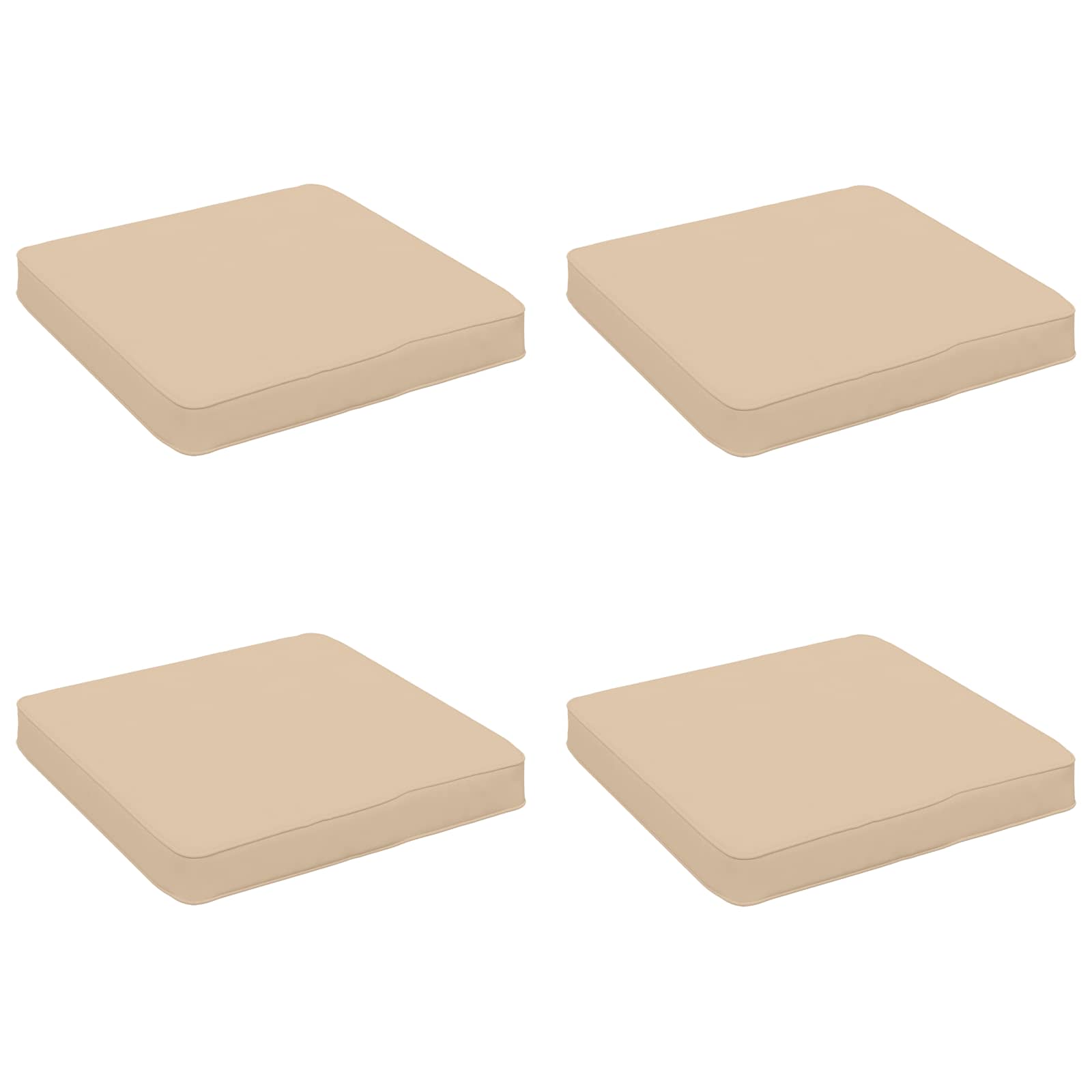 4-osalised istepad VUGHT 4 tk 100% Polüester Kreemjas
