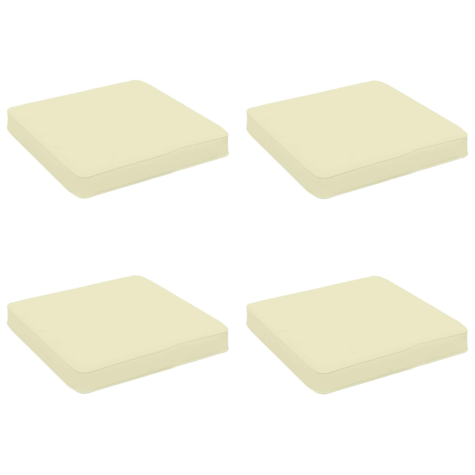 4-osalised istepad VUGHT 4 tk 100% Polüester Kreemjas