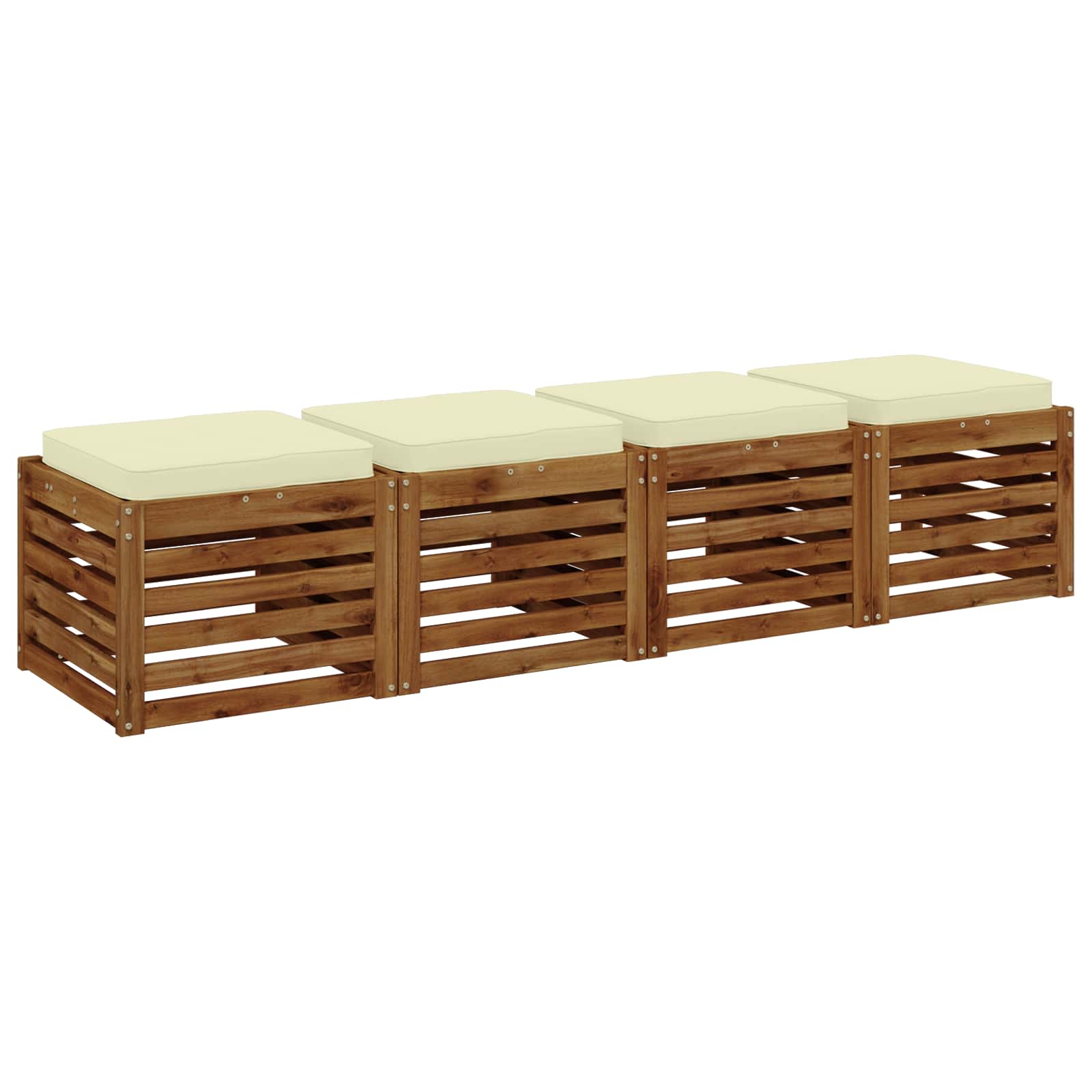 4-osalised istepad VUGHT 4 tk 100% Polüester Kreemjas
