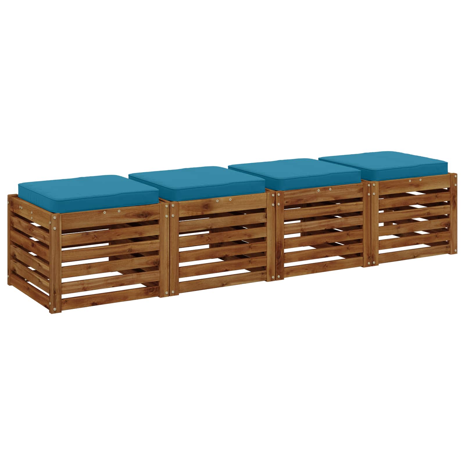 4-osalised istepad VUGHT 4 tk 100% Polüester Helesinine