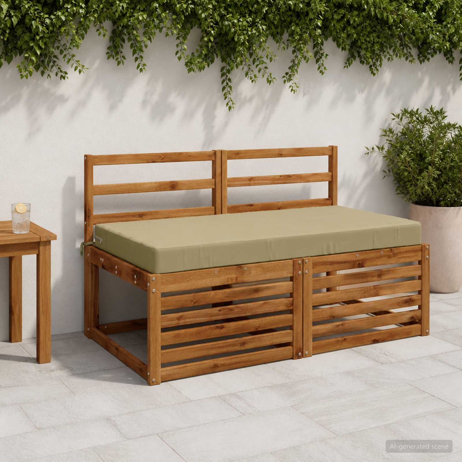 Istmepadi SOEST 100% Polüester Hele roheline 120 x 60 x 10 cm