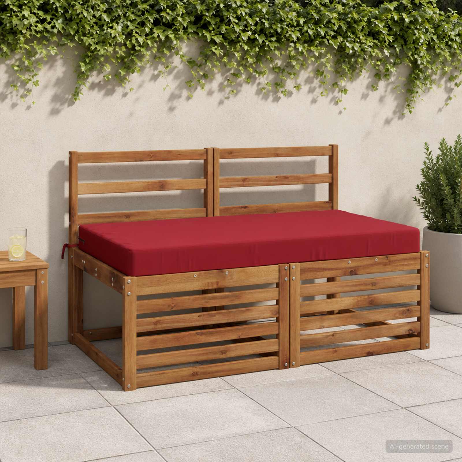 Istmepadi SOEST 100% Polüester Veinpunane 120 x 60 x 10 cm