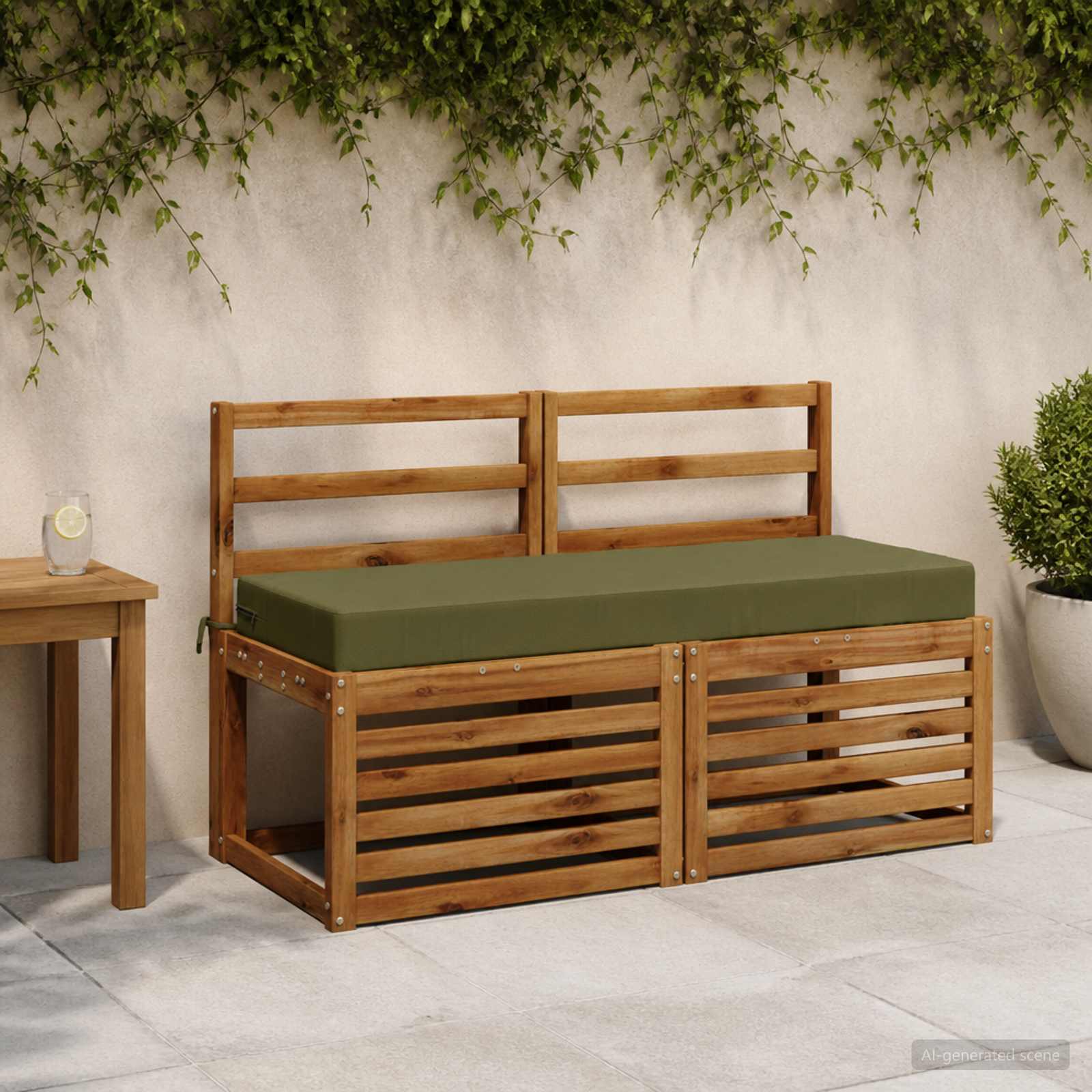 Seljapadi SOEST 100% Polüester Oliiviroheline 120 x 40 x 10 cm