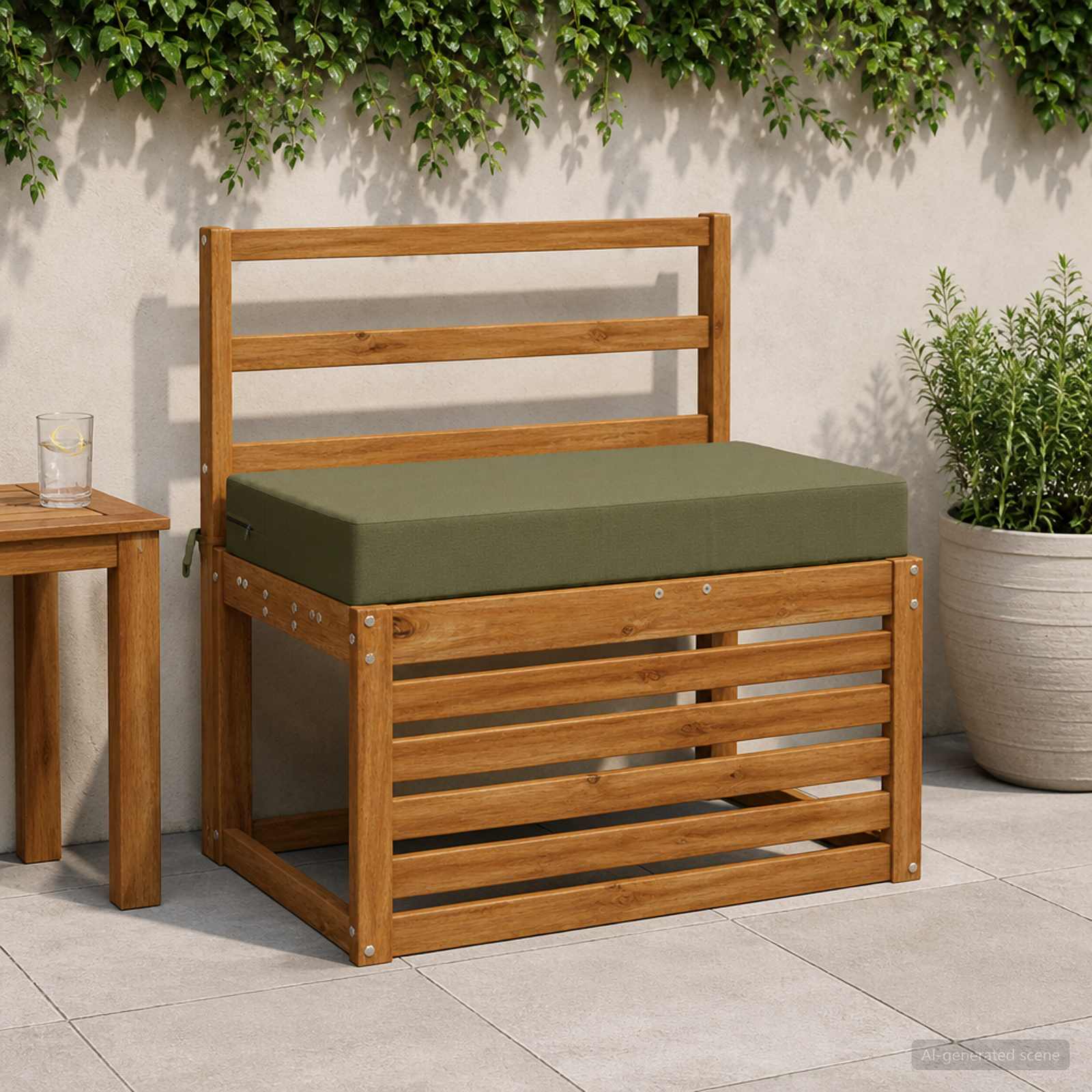 Seljapadi SOEST 100% Polüester Oliiviroheline 70 x 40 x 10 cm
