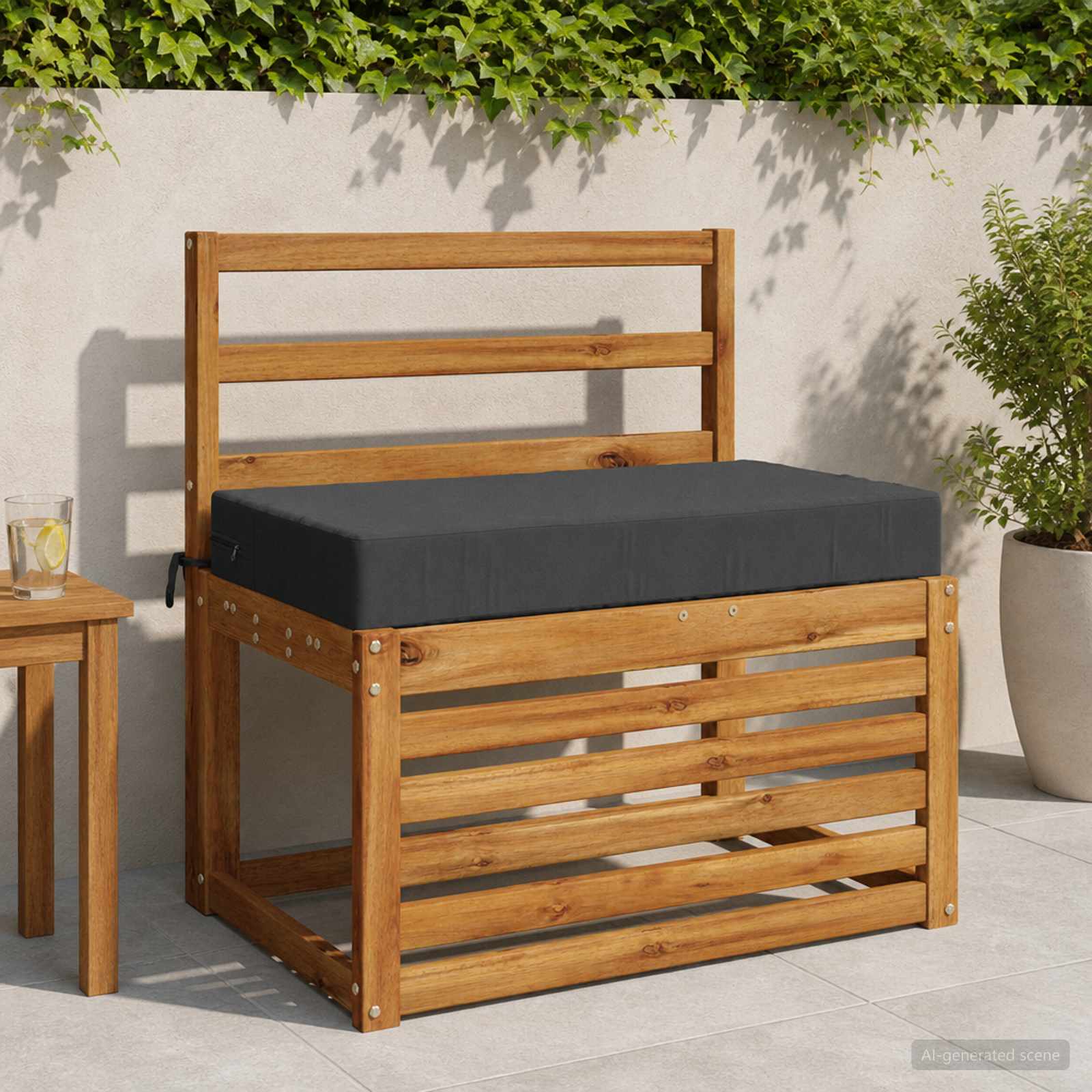 Seljapadi SOEST 100% Polüester Antratsiit 70 x 40 x 10 cm