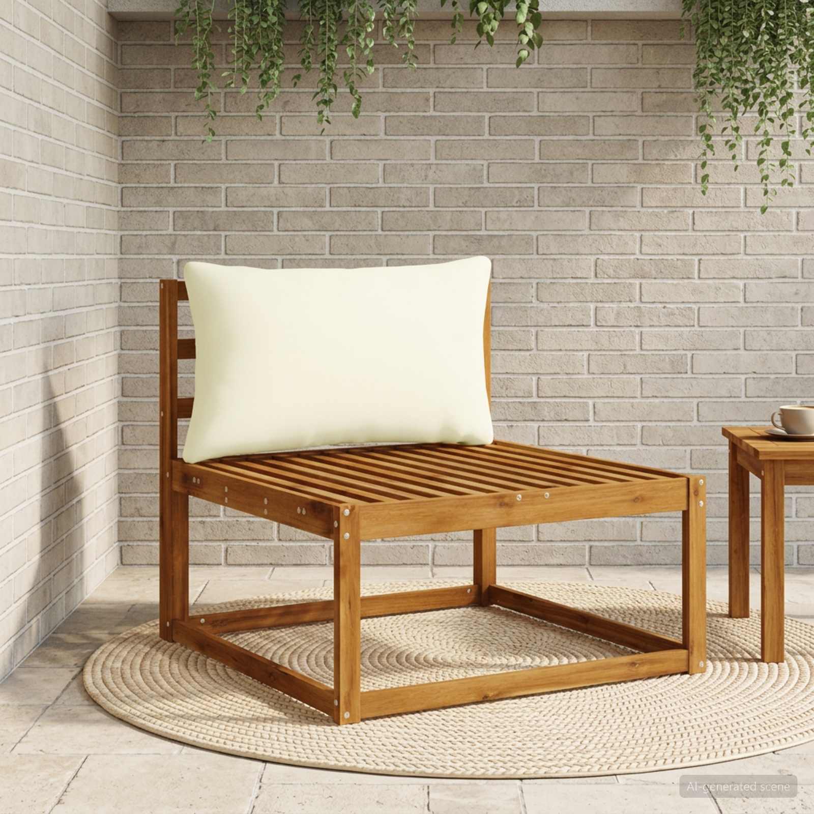 Seljapadi PUTTEN 100% Polüester Kreemjas 80 x 40 x 15 cm
