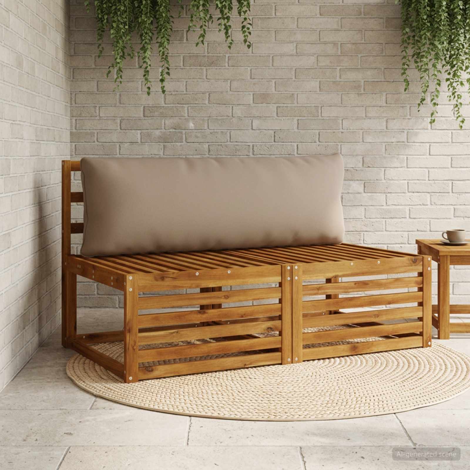 Seljapadi PUTTEN 100% Polüester Pruunikashall 120 x 40 x 15 cm