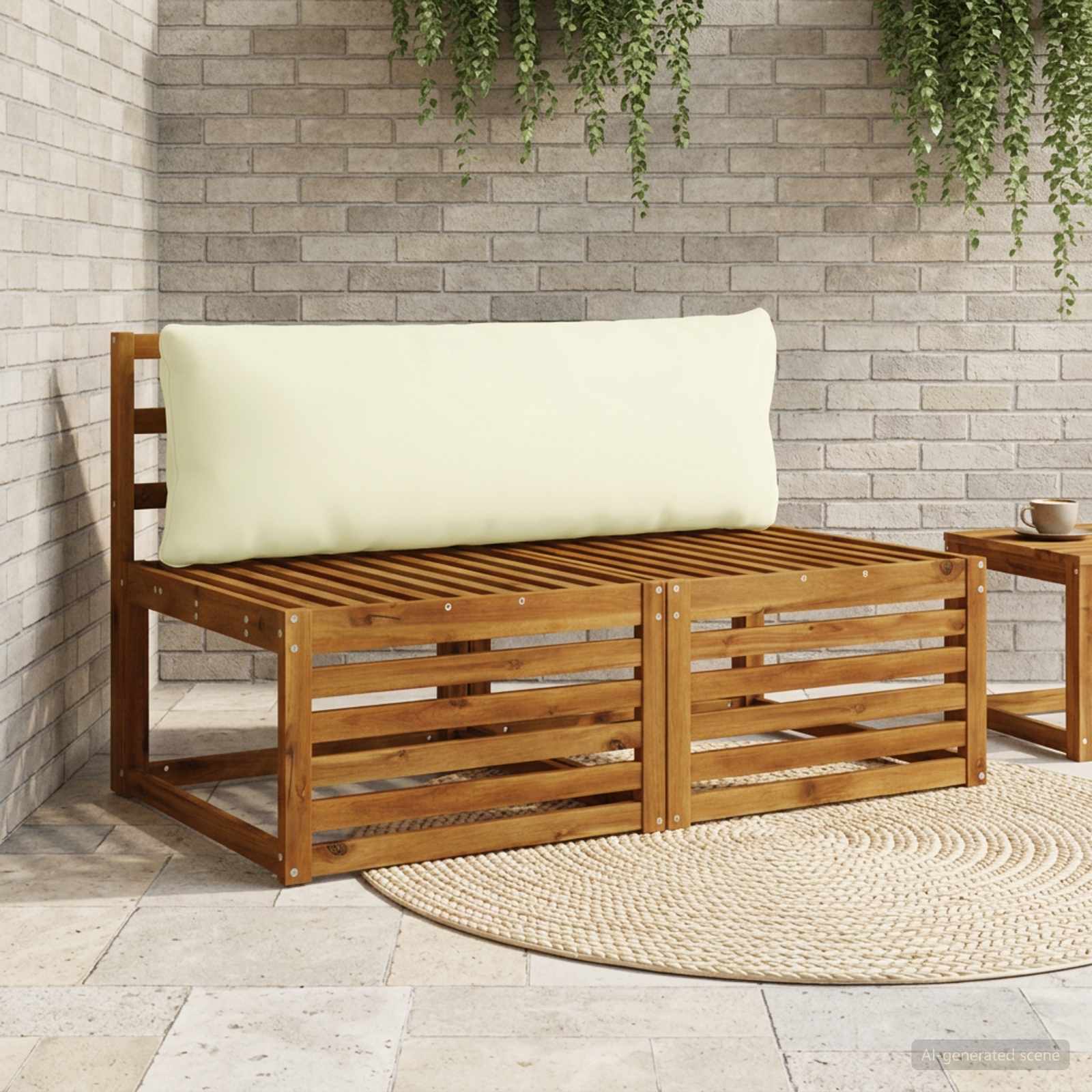Seljapadi PUTTEN 100% Polüester Kreemjas 120 x 40 x 15 cm