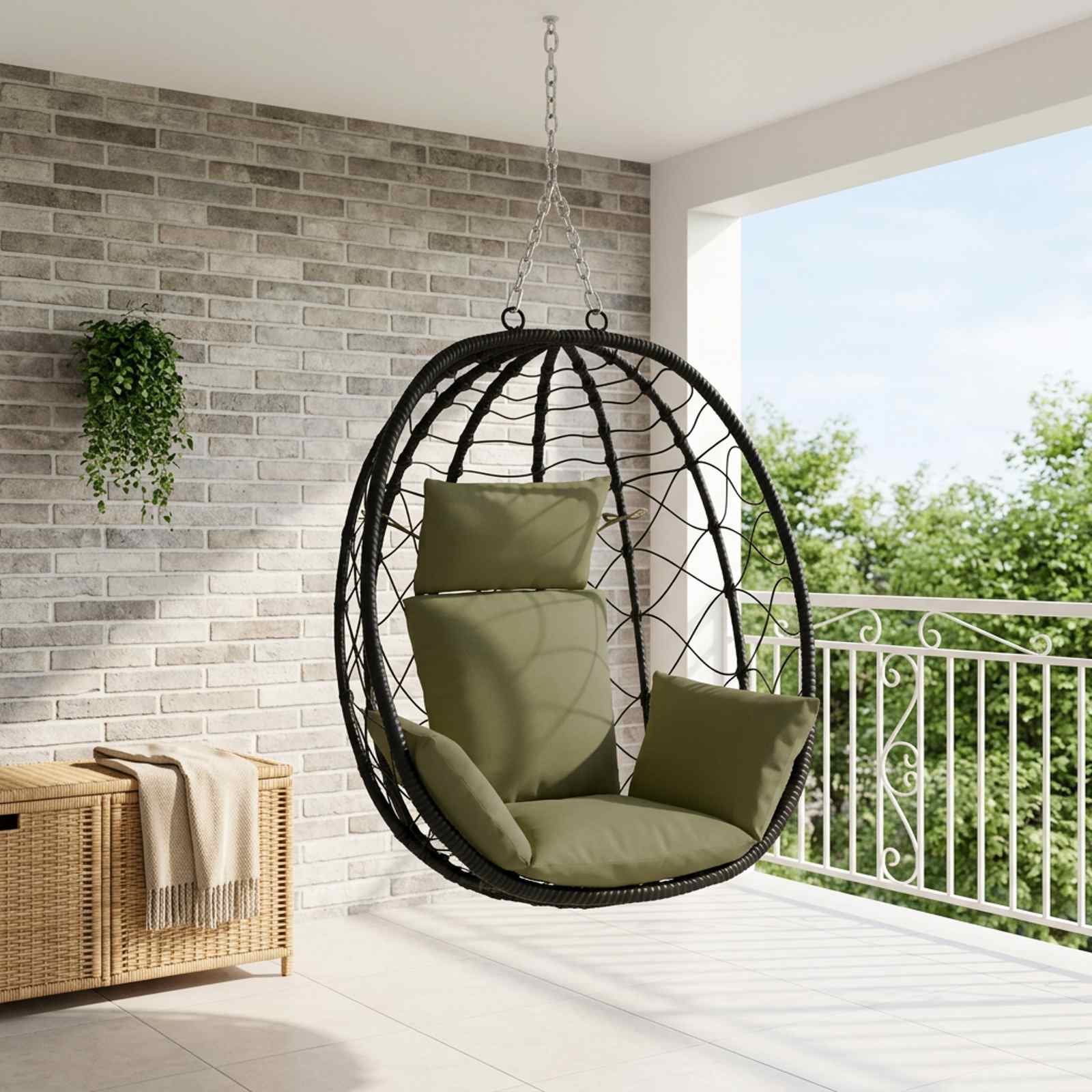 Adirondacki padjad PUTTEN 100% Polüester Oliiviroheline