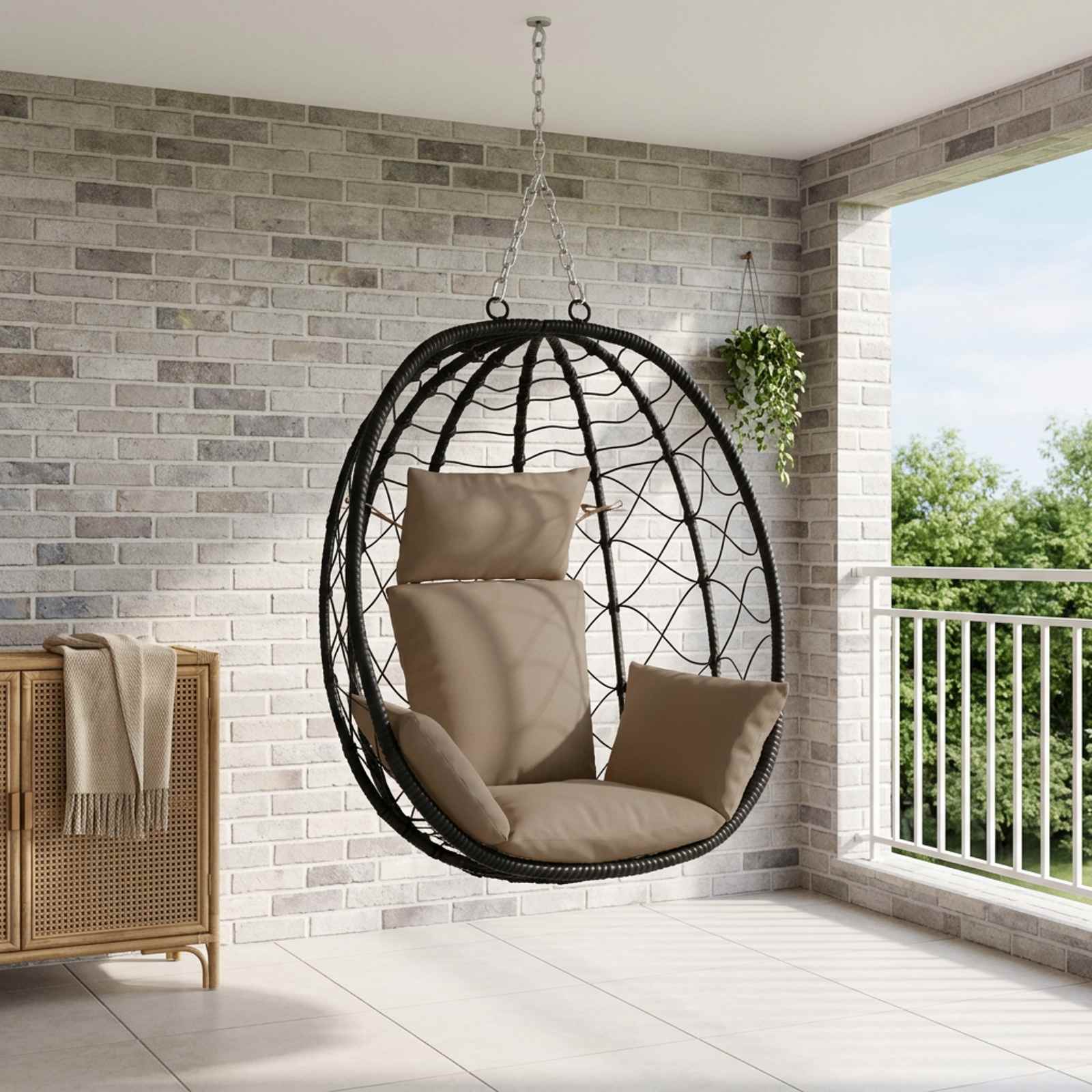 Adirondacki padjad PUTTEN 100% Polüester Pruunikashall