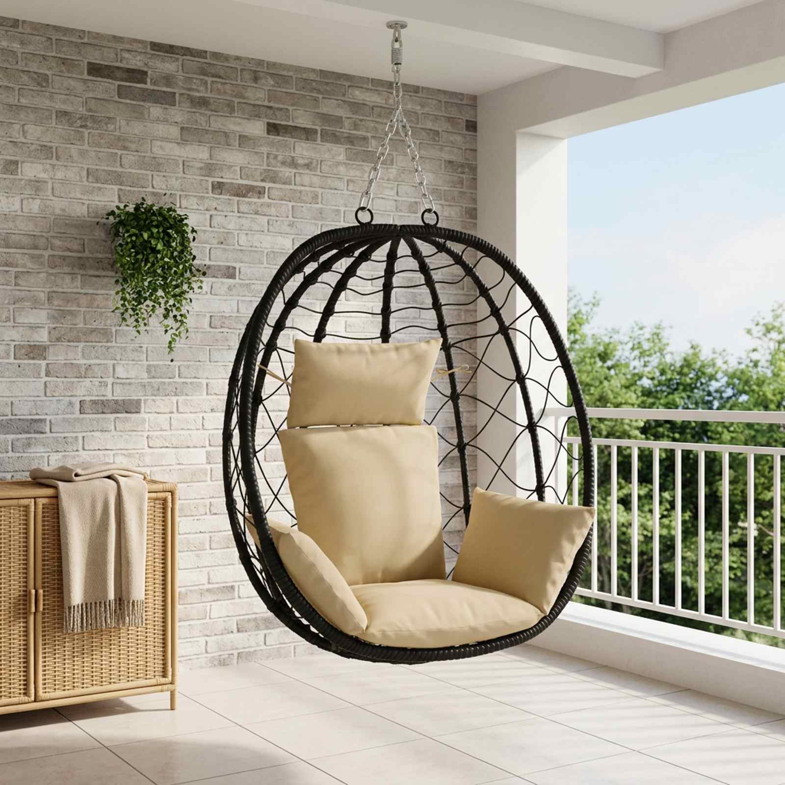Adirondacki padjad PUTTEN 100% Polüester Beež 60 x 145 x 10 cm